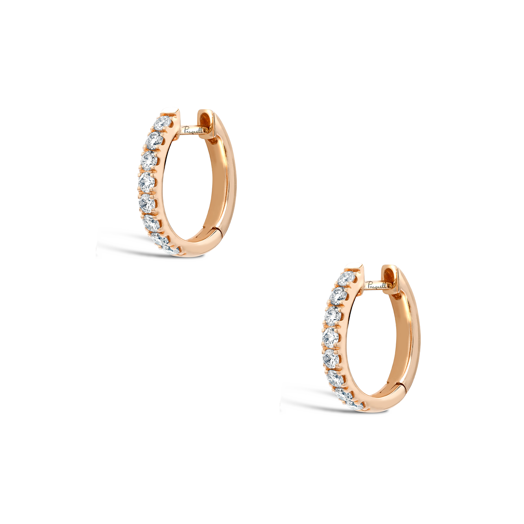 Brilliant Cut Diamond Hoop Earrings Brilliant cut, Claw set_3