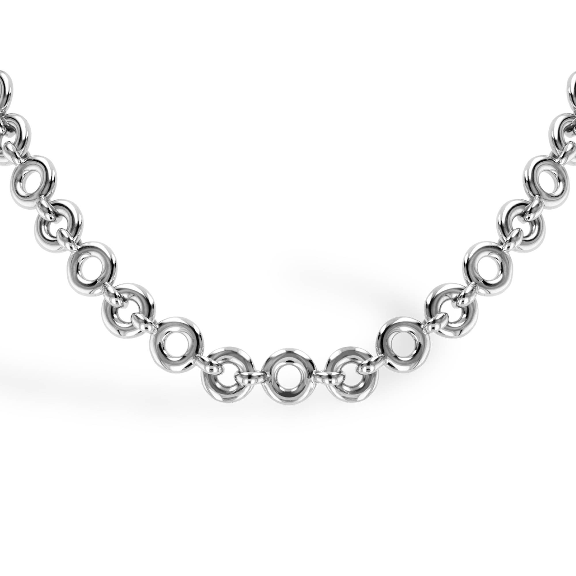 RockChain Necklace with 0.09ct Diamond Clasp Grain Set_2