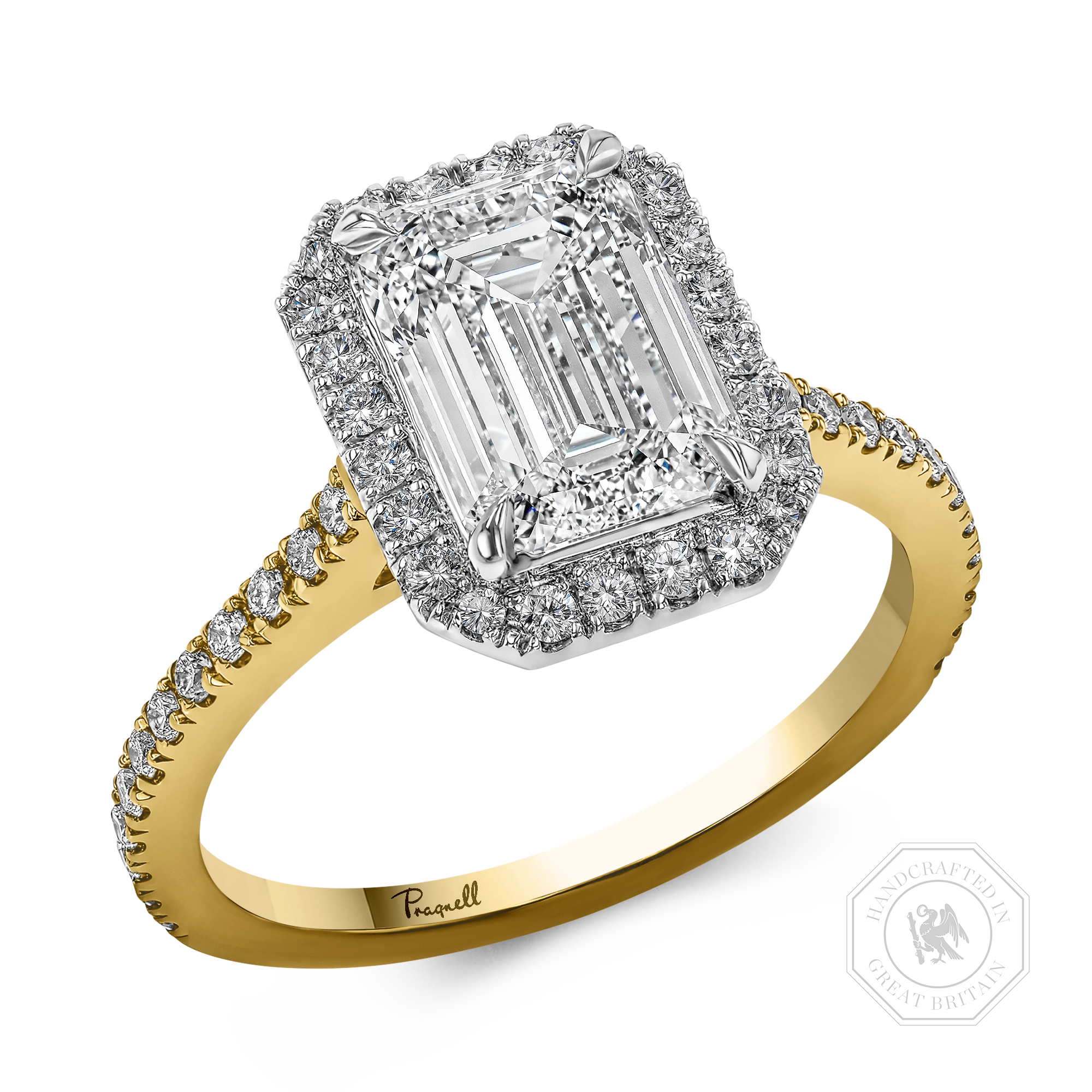 Celestial 2.50ct Diamond Cluster Ring Emerald Cut, Claw Set_1