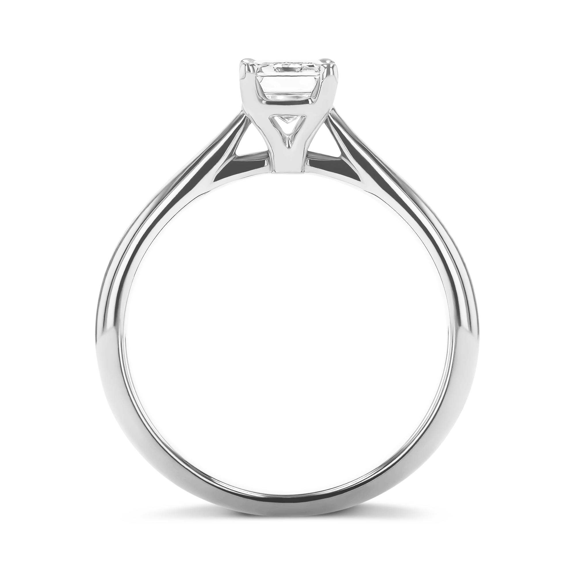 Gaia 0.50ct Emerald Cut Diamond Ring Emerald Cut, Claw Set_3