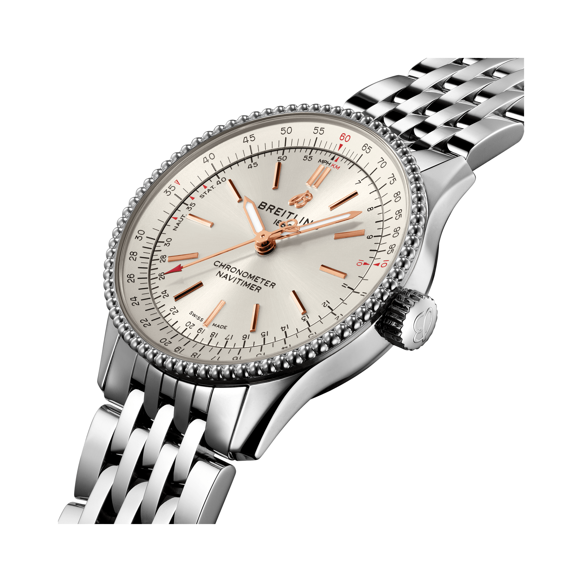 Breitling Navitimer Automatic 35 35mm, Silver Dial, Baton Numerals_3