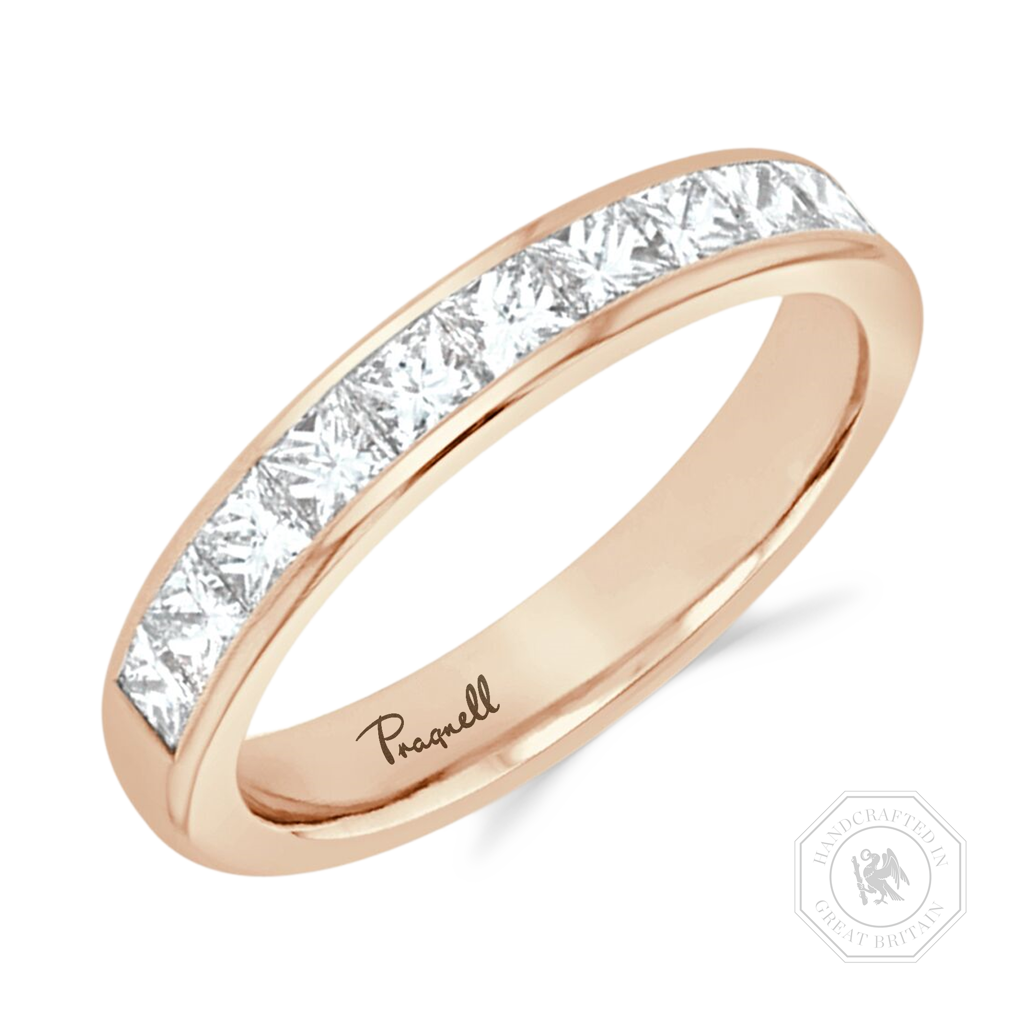 Princess Cut Diamond Half Eternity Ring Princess Cut, Half Eternity, Channel Set_1