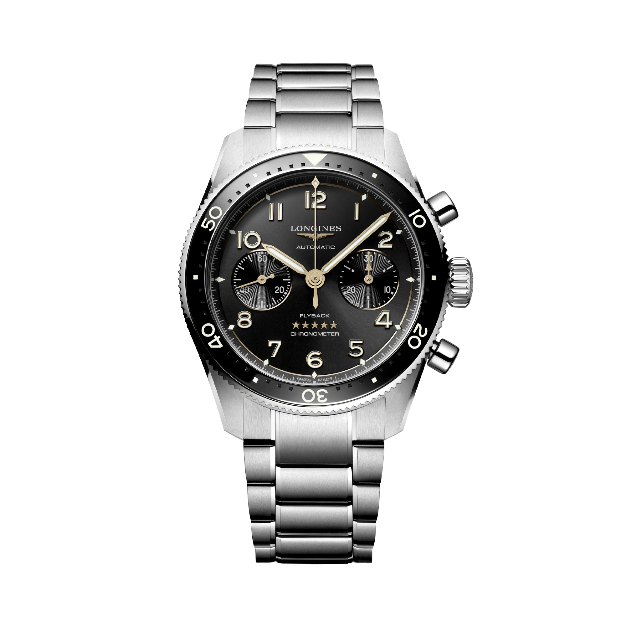 Longines Spirit Flyback 42mm, Black Dial, Arabic Numerals_1