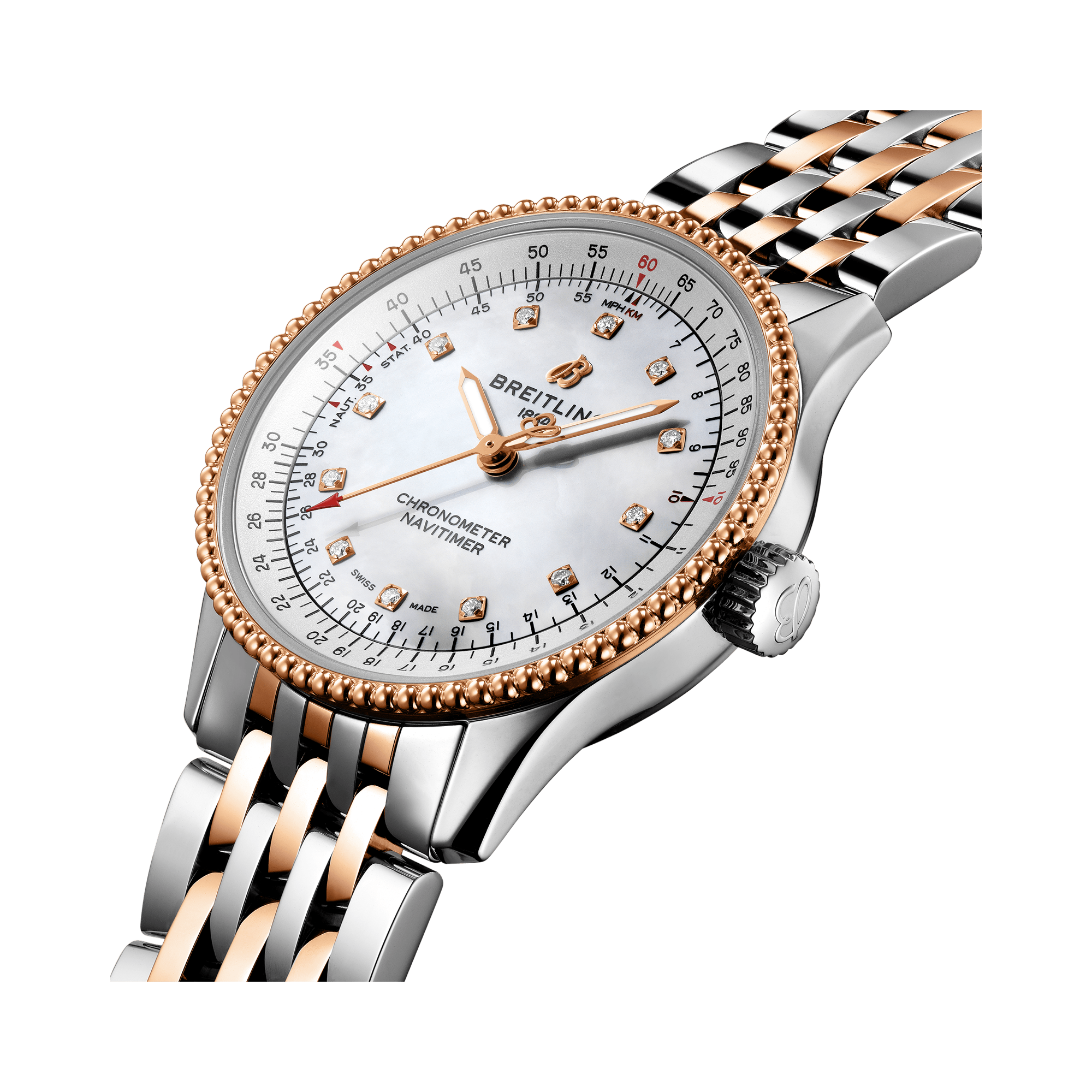 Breitling Navitimer Automatic 35 35mm, Mother of Pearl Dial, Diamond Numerals_3