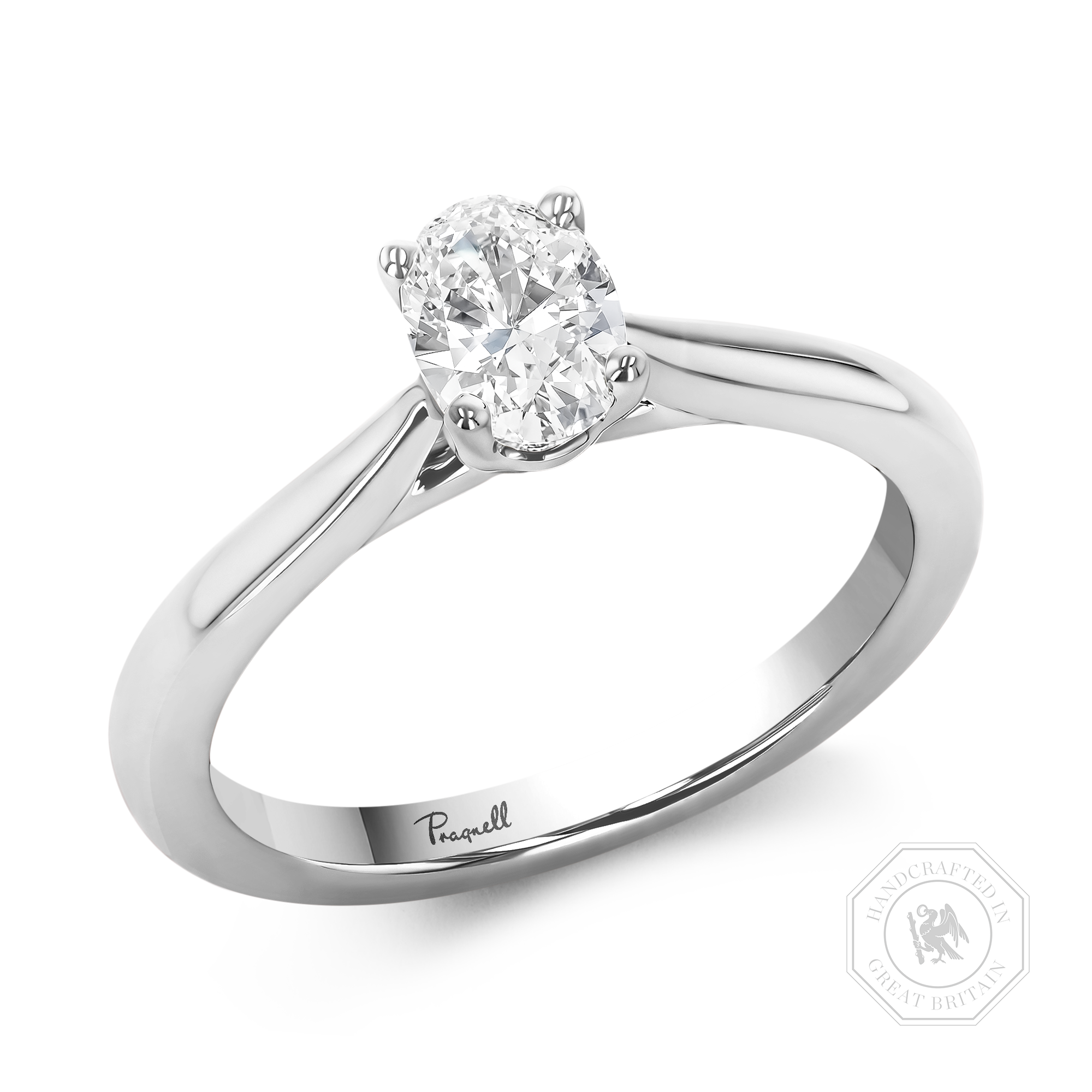 Gaia 0.50ct Oval Cut Diamond Ring Oval Cut, Claw Set_1