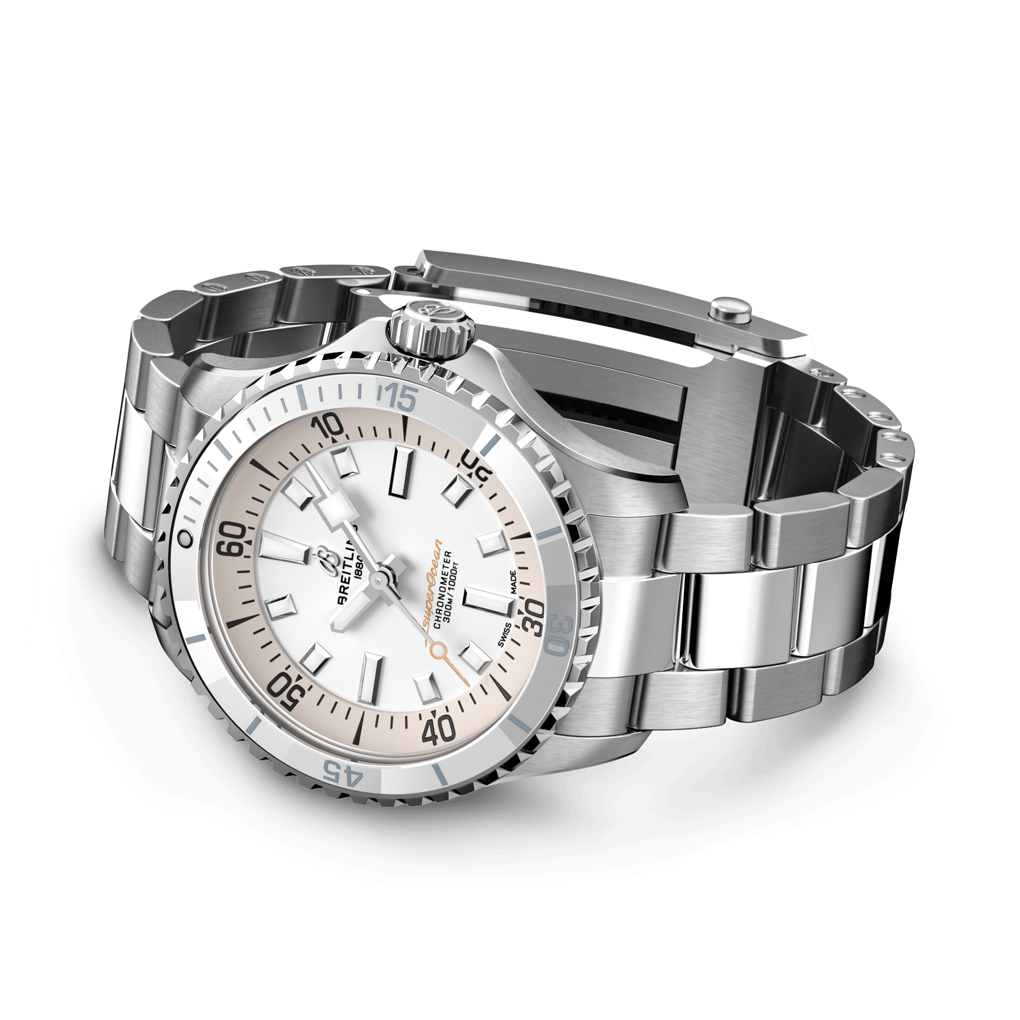 Breitling Superocean Automatic 36 36mm, White Dial, Arabic/Baton Numerals_4