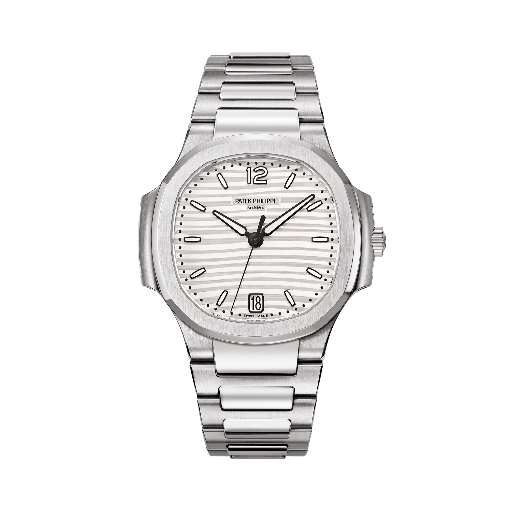 Patek Philippe Nautilus 35.2mm, Silver Dial, Baton Numerals_1