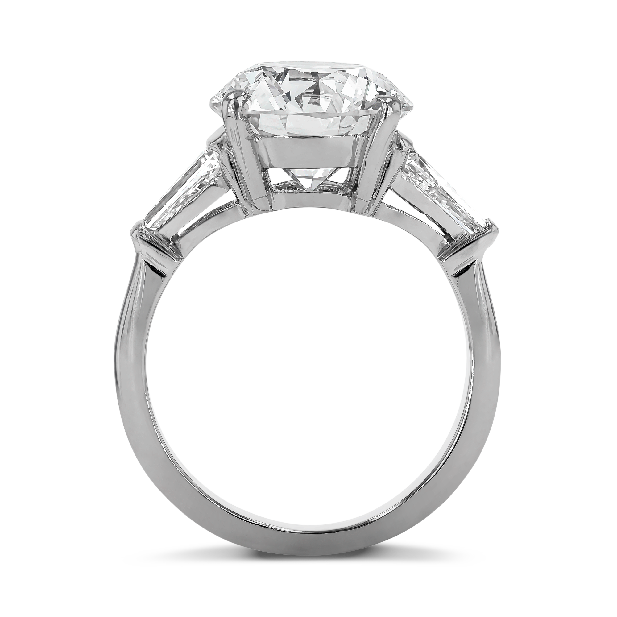 Diamond Solitaire Ring Brilliant & Baguette Cut, Claw Set_3