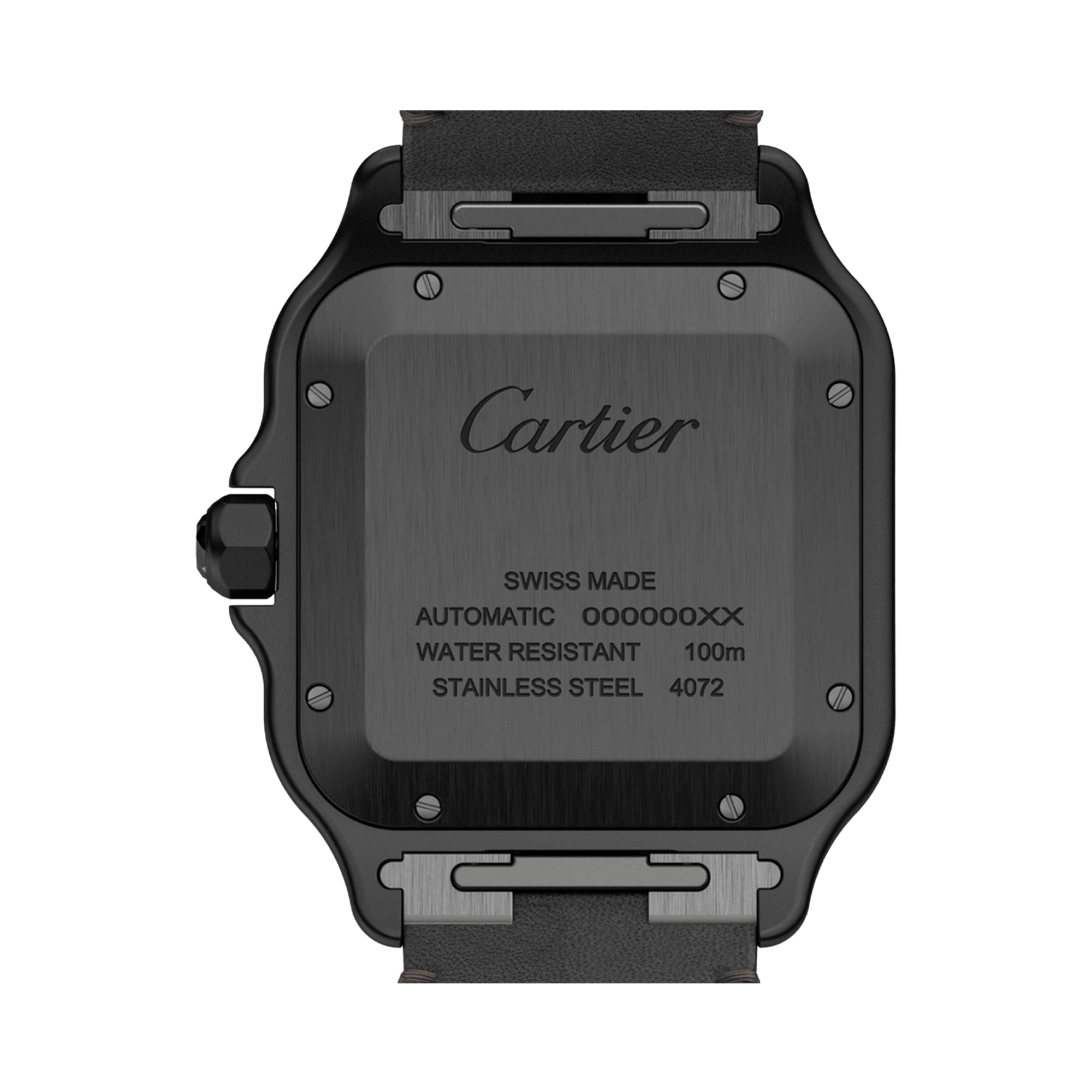 Cartier Santos de Cartier 39.8mm, Black Dial, Roman Numerals_4