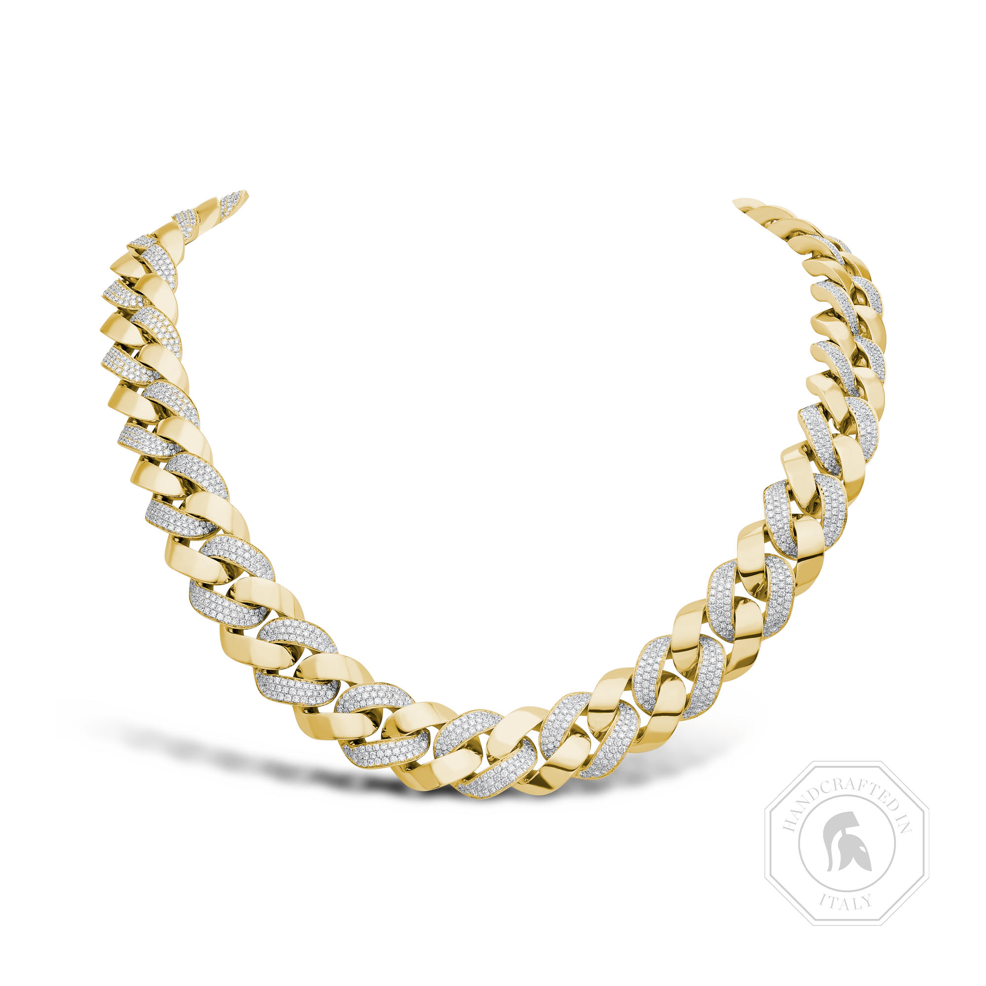 Cuba Small Chain Diamond Necklace Brilliant Cut, Pavé Set_1