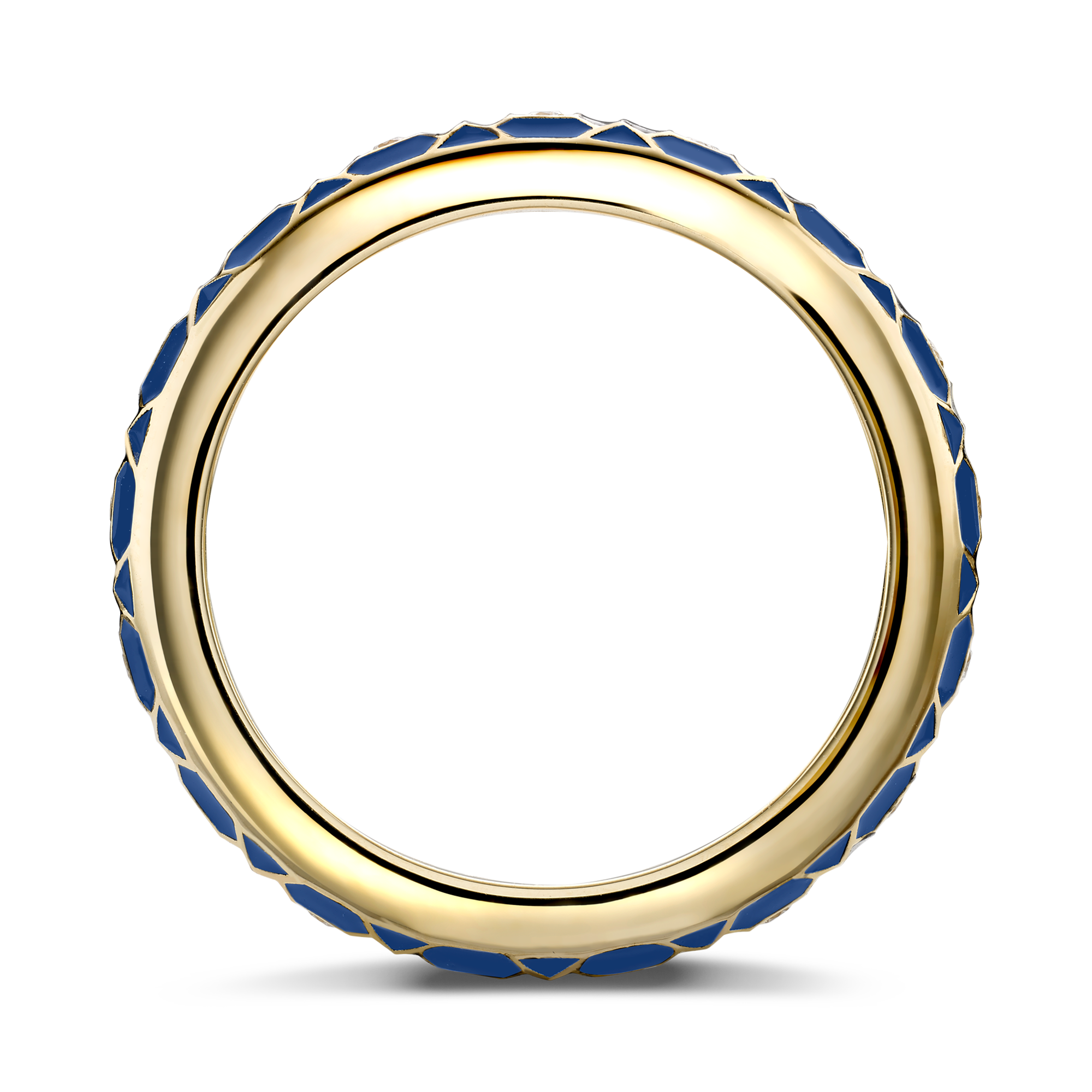 Revival Royal Blue Enamel and Diamond Ring Brilliant cut, Claw set_3