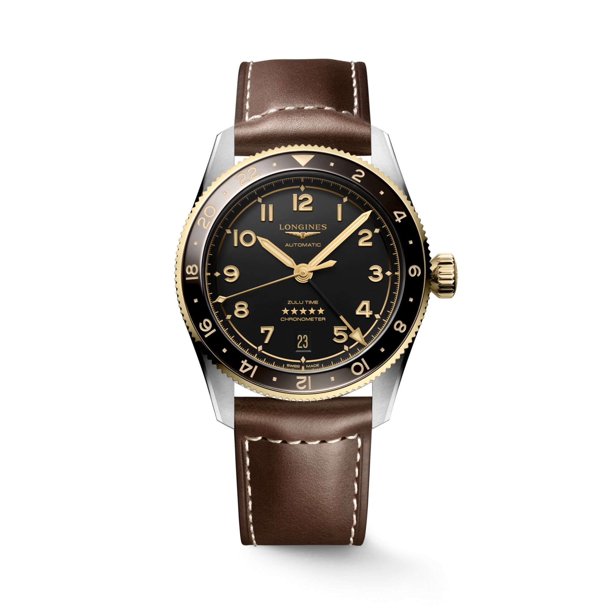 Longines Spirit Zulu 39mm, Black Dial, Arabic Numerals_1