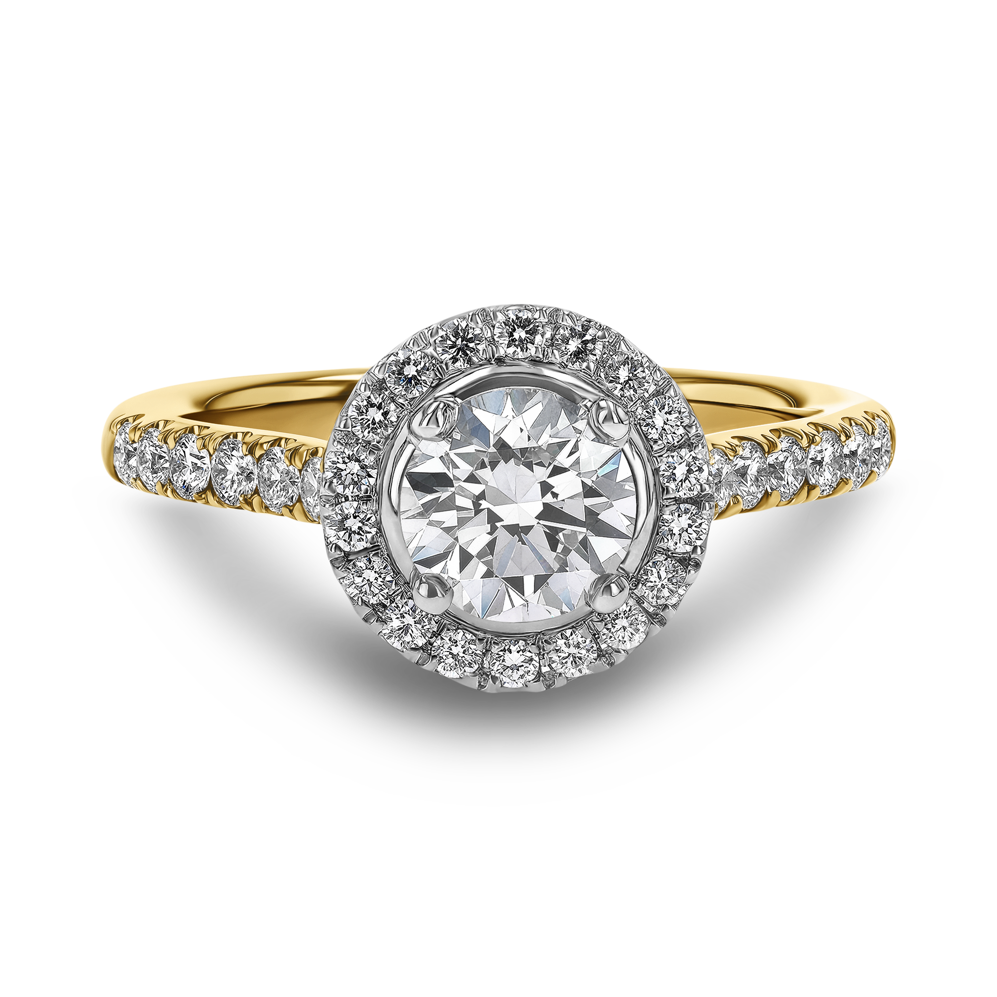Celestial 0.70ct Brilliant Cut Diamond Cluster Ring Brilliant cut, Claw set_2