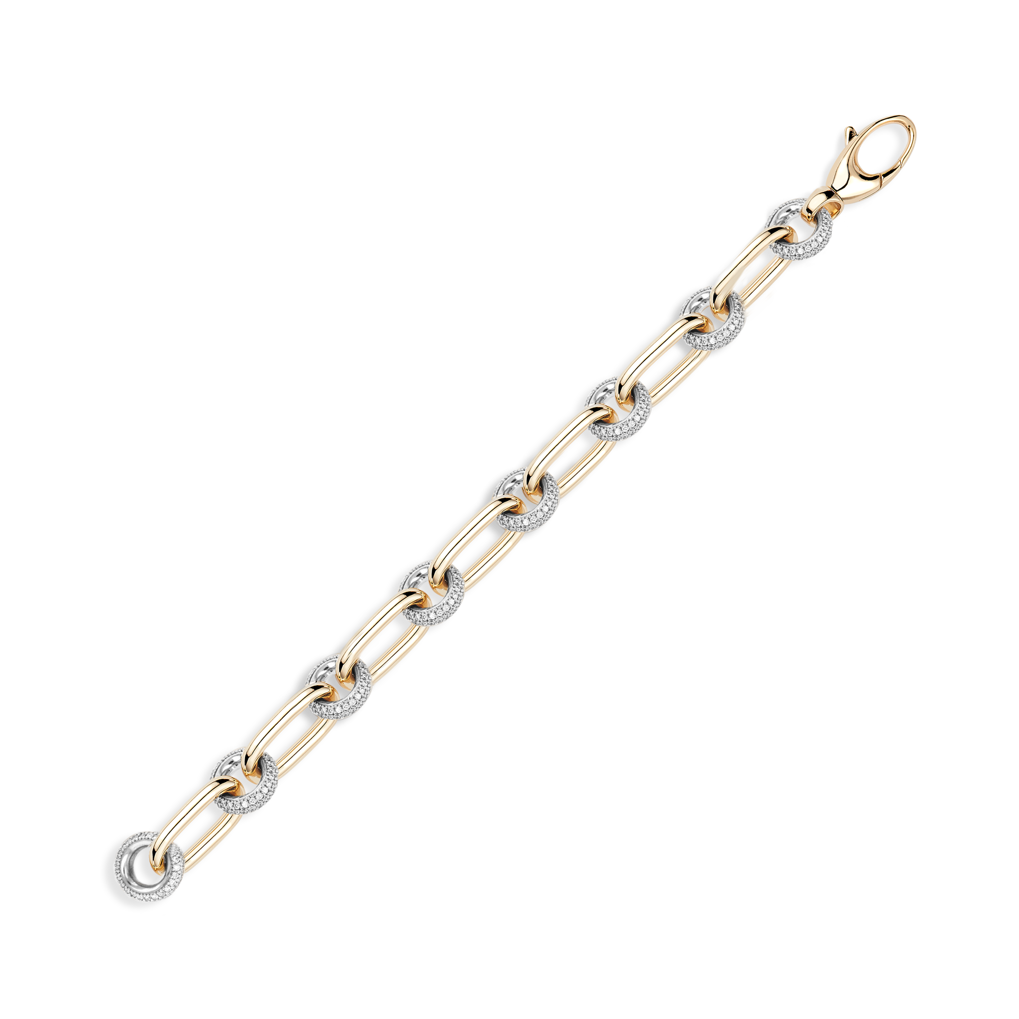 Havana Diamond Circular Link Bracelet Brilliant Cut, Pave Set_2