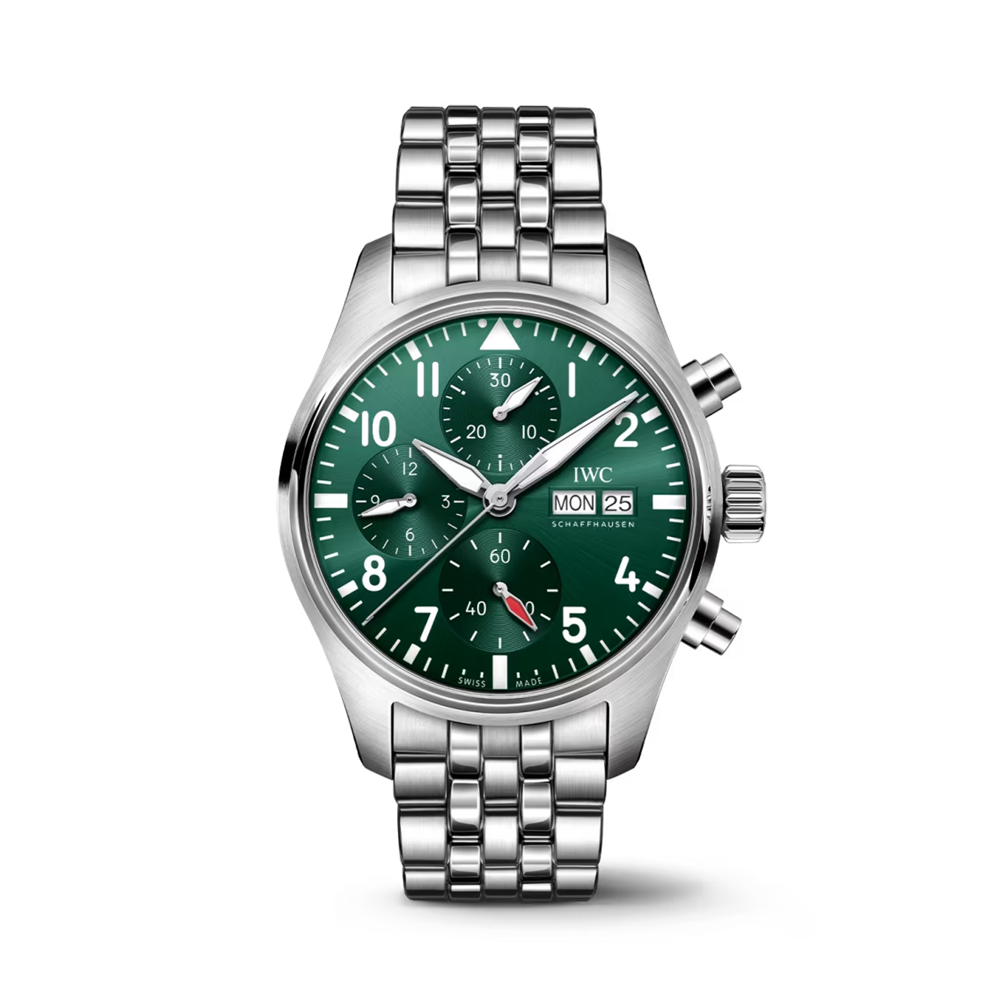 IWC Pilot's Chronograph 41 41mm, Green Dial, Arabic Numerals_1