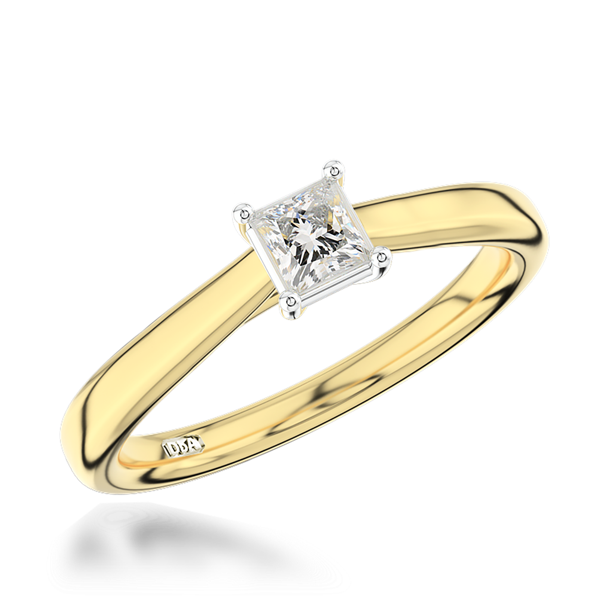 0.30CT Diamond Solitaire Ring Princess Cut, Solitaire, Four Claw Set_1