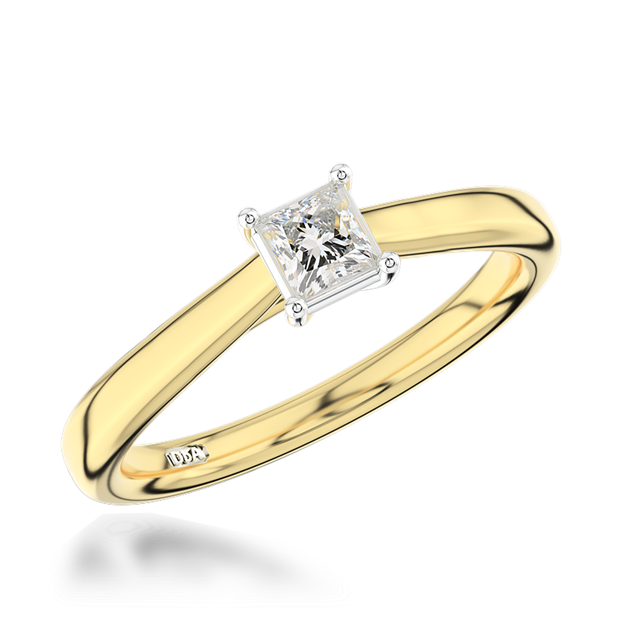 0.30CT Diamond Solitaire Ring Princess Cut, Solitaire, Four Claw Set_1
