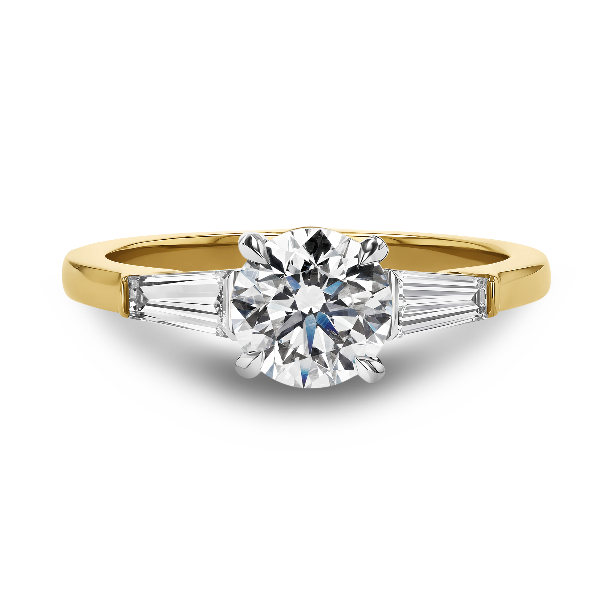 Regency 2.50ct Brilliant Cut Diamond Ring Brilliant & Tapered Baguette Cut, Claw Set_2