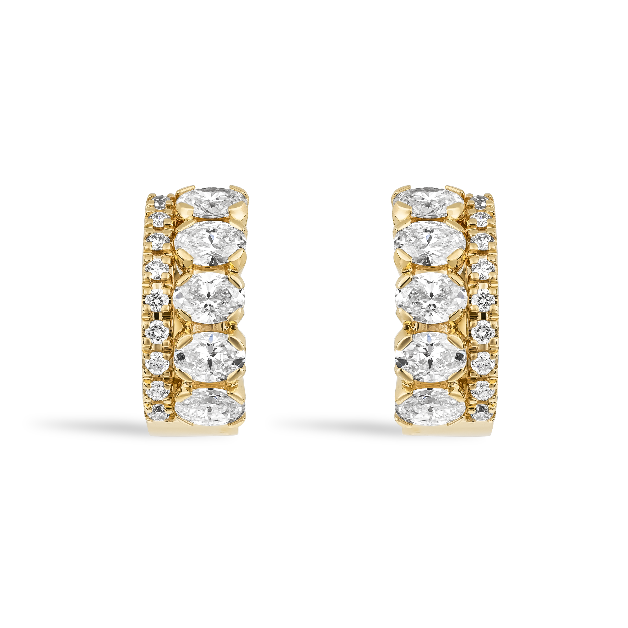 Oval Cut 1.75ct Diamond Hoop Earrings Oval Cut, Claw Set_2