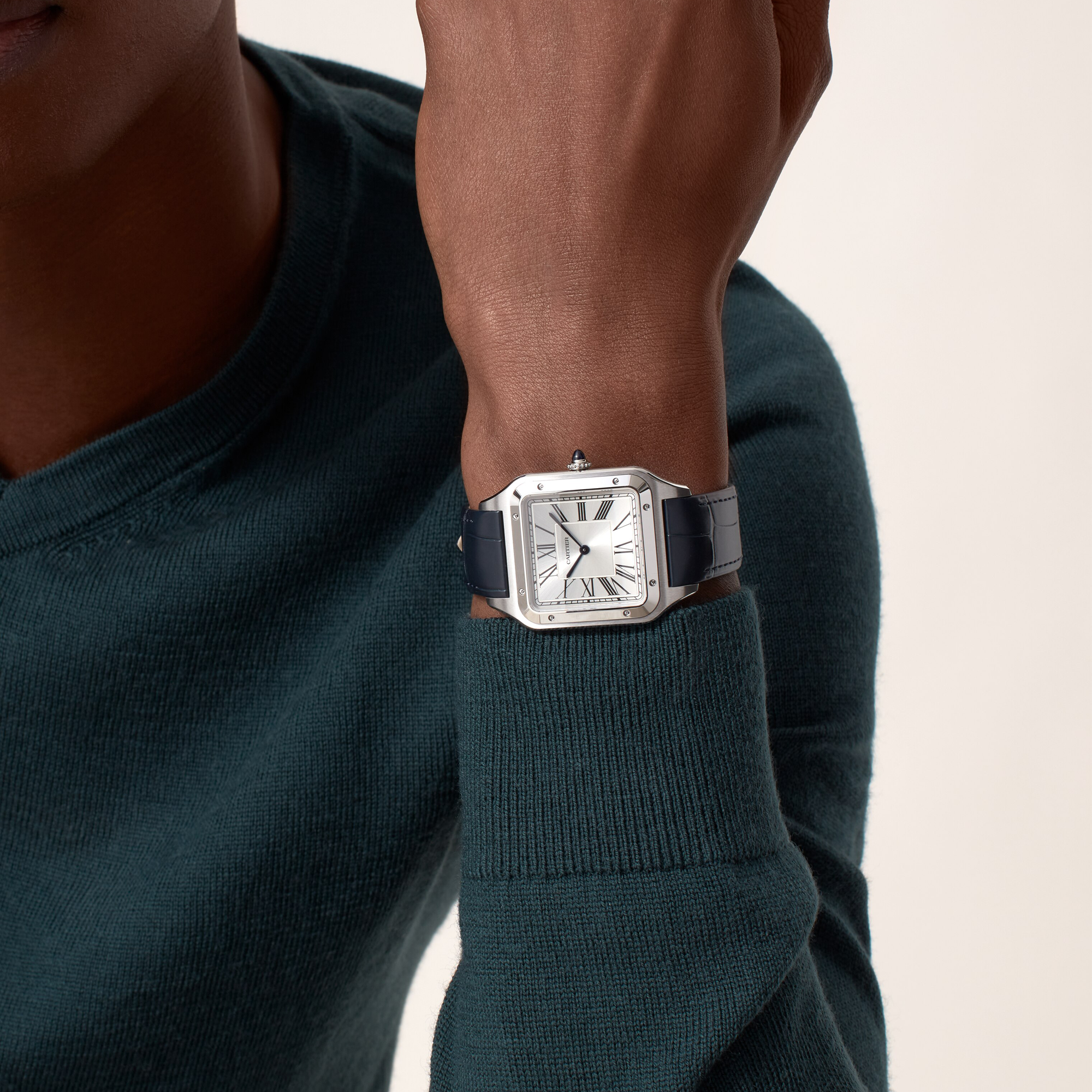 Cartier Santos-Dumont Extra-Large, Silver Dial, Roman Numerals_10