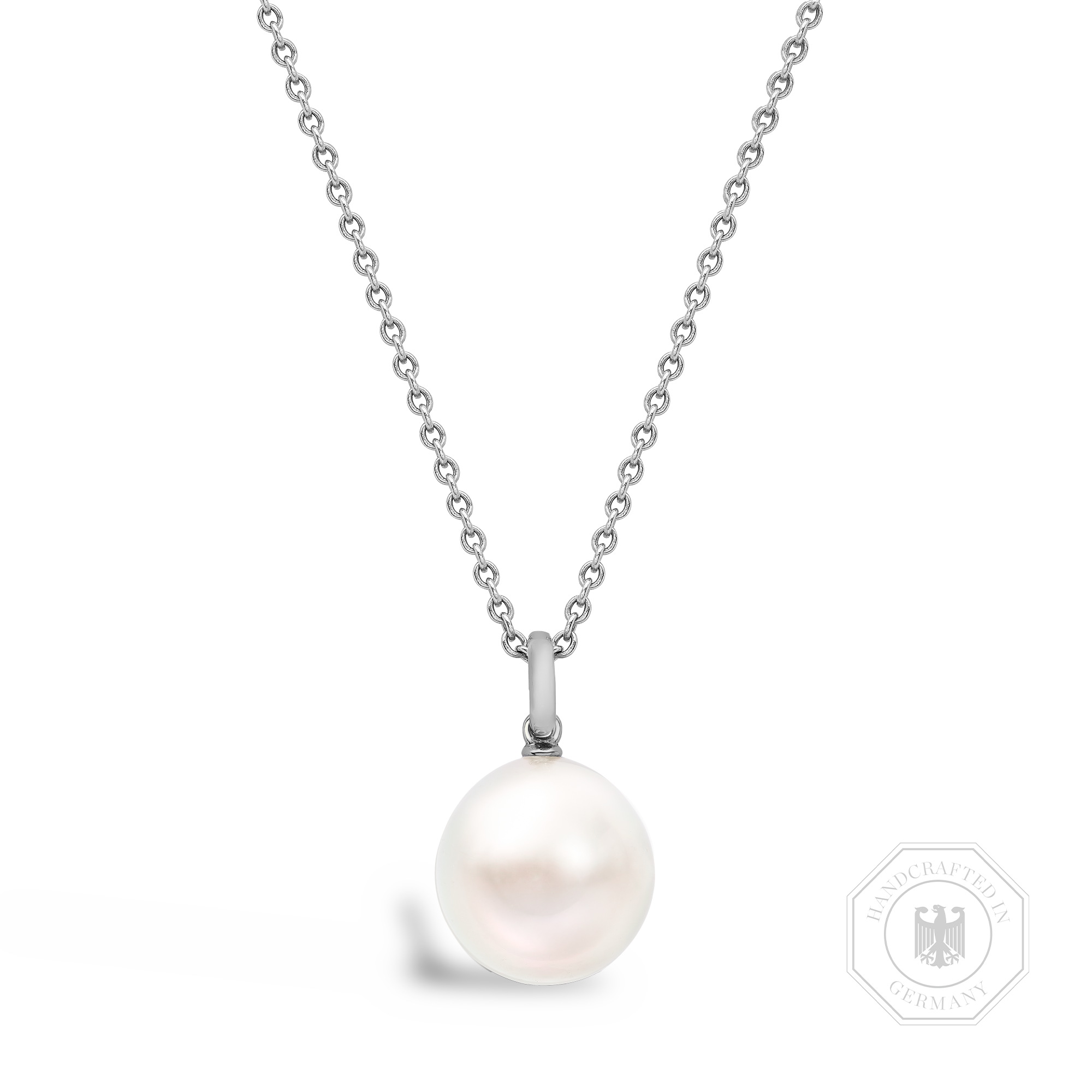 South Sea Pearl and Diamond Pendant Brilliant Cut, Grain Set_1