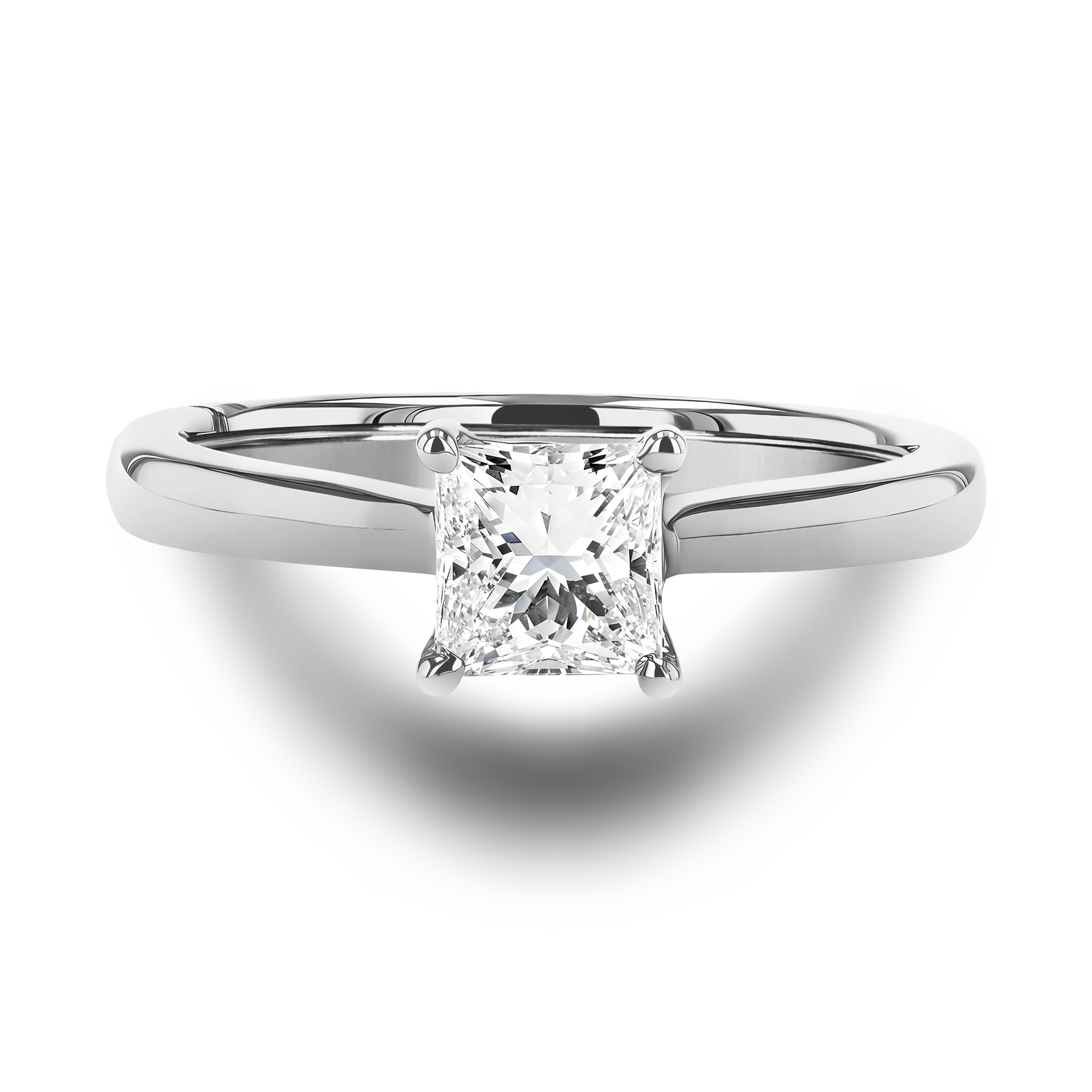 Gaia 0.76ct Diamond Solitaire Ring Princess Cut. Claw Set_2