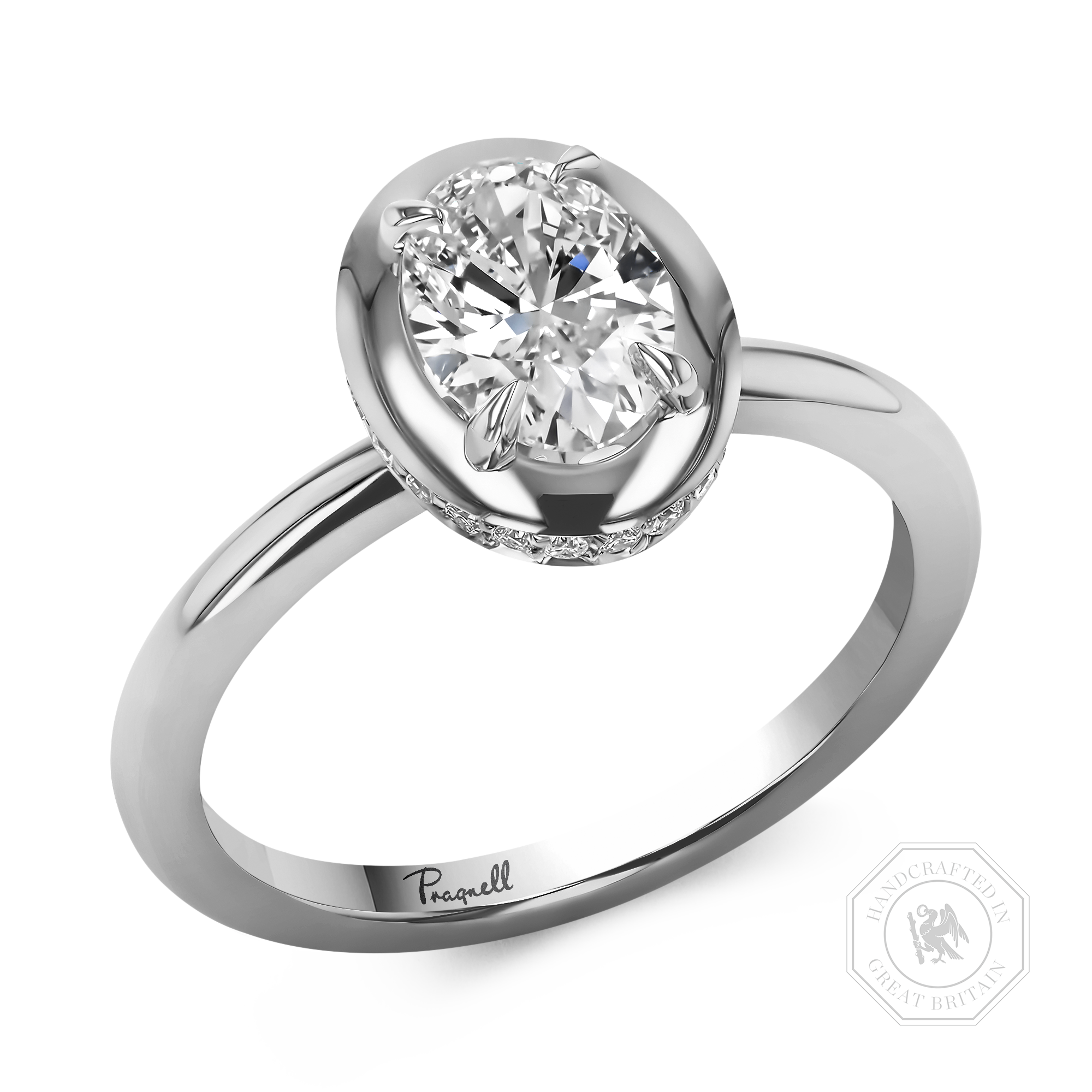 Skimming Stone 0.90ct Oval Cut Diamond Ring Oval Cut, Claw Set_1