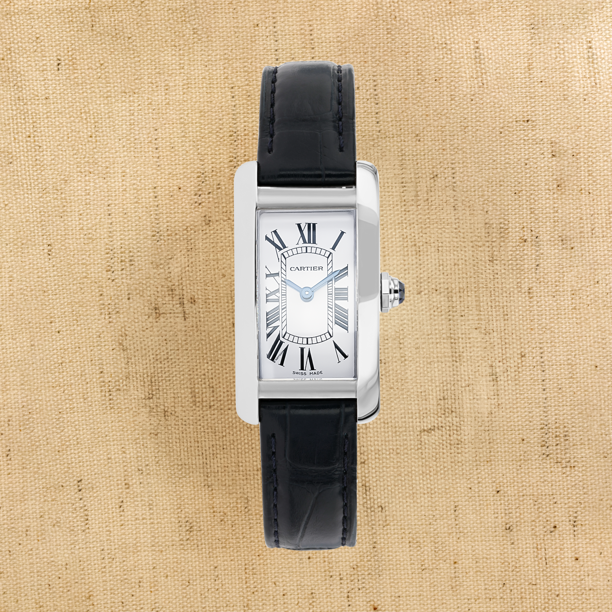 Pre-Owned Cartier Tank Americaine 19mm, Silver Dial, Roman Numerals_1