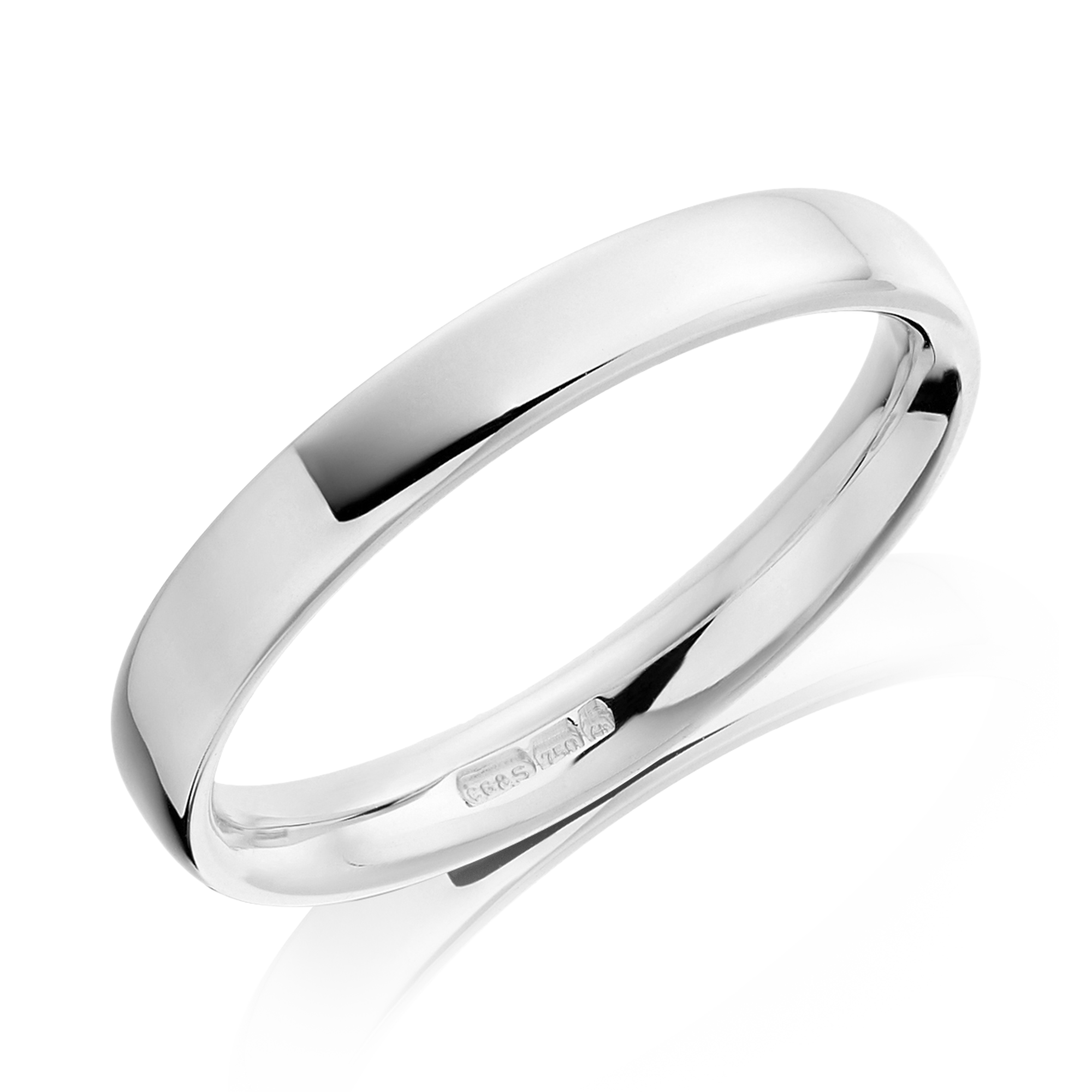 3mm Flat Court Wedding Ring _1