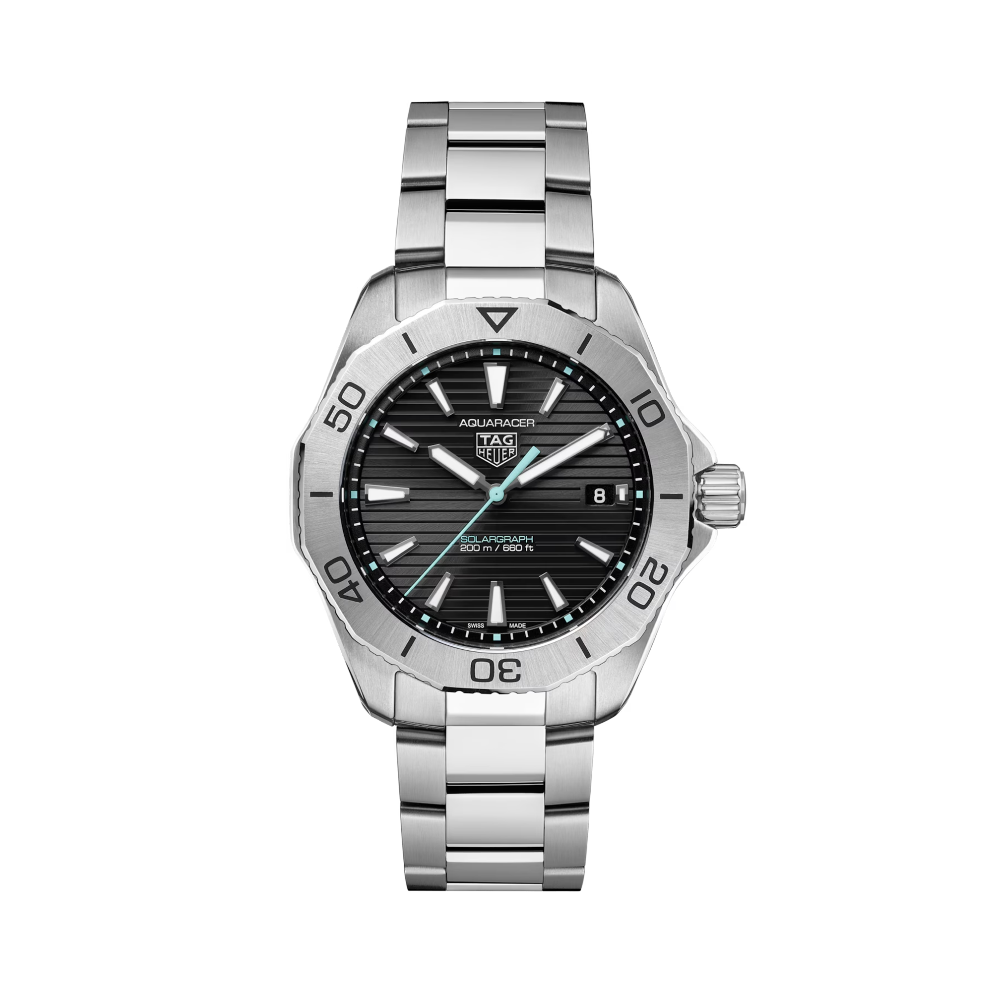 Tag Heuer Aquaracer Professional 200 Solargraph 40mm, Black Dial, Baton Numerals_1