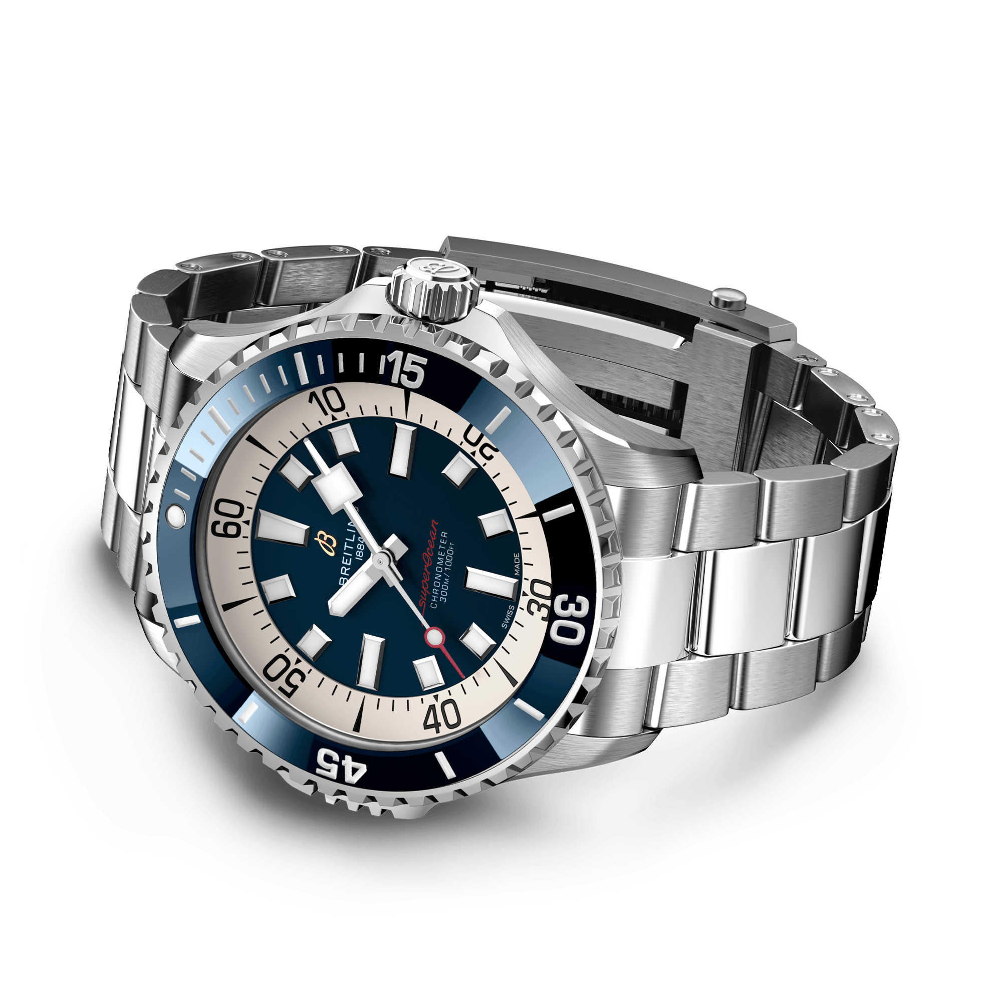 Breitling Superocean Automatic 46 46mm, Blue Dial, Arabic & Baton Numerals_4