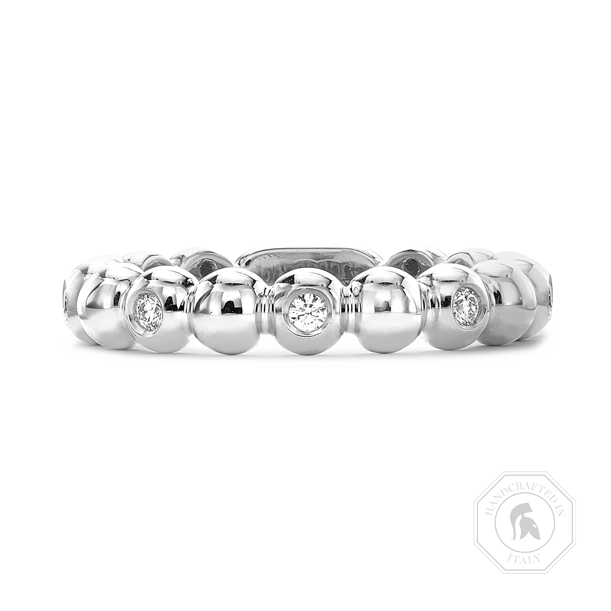 Bohemia 0.13ct Diamond Ring Brilliant Cut, Rubover Set_1