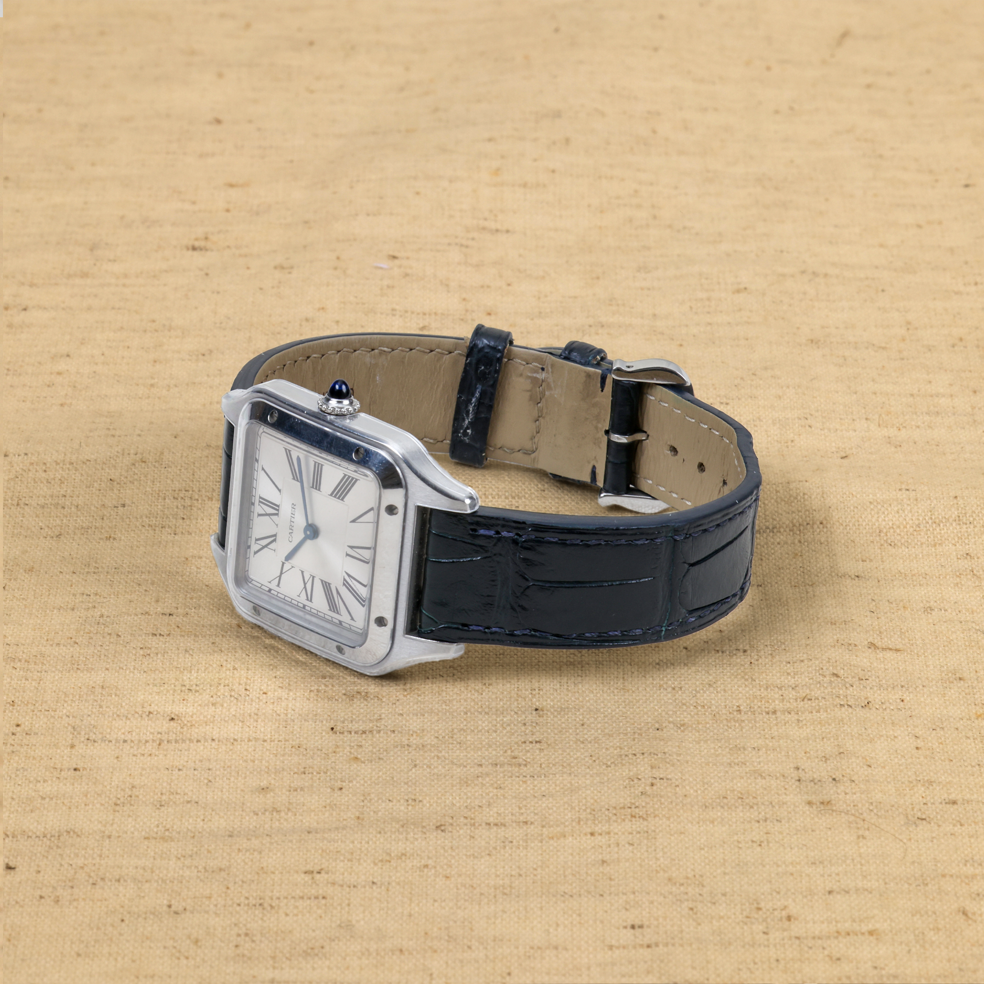 Cartier Santos-Dumont 31.4mm, Silver Dial, Roman Numerals_2