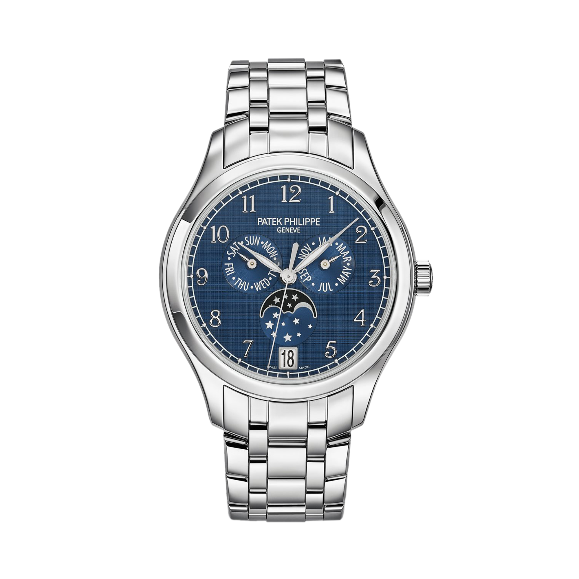 Patek Philippe Complications 38mm, Blue Dial, Arabic Markers_1