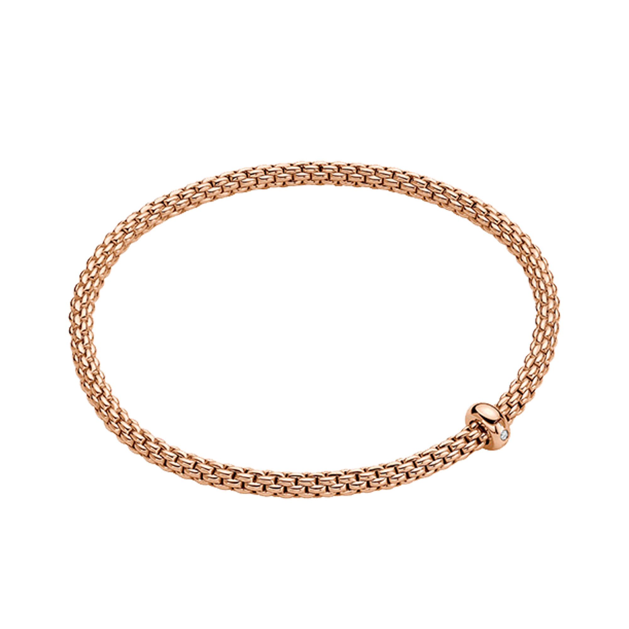 FOPE Prima Flex'It Medium Diamond Bracelet Brilliant Cut, Rubover Set_1