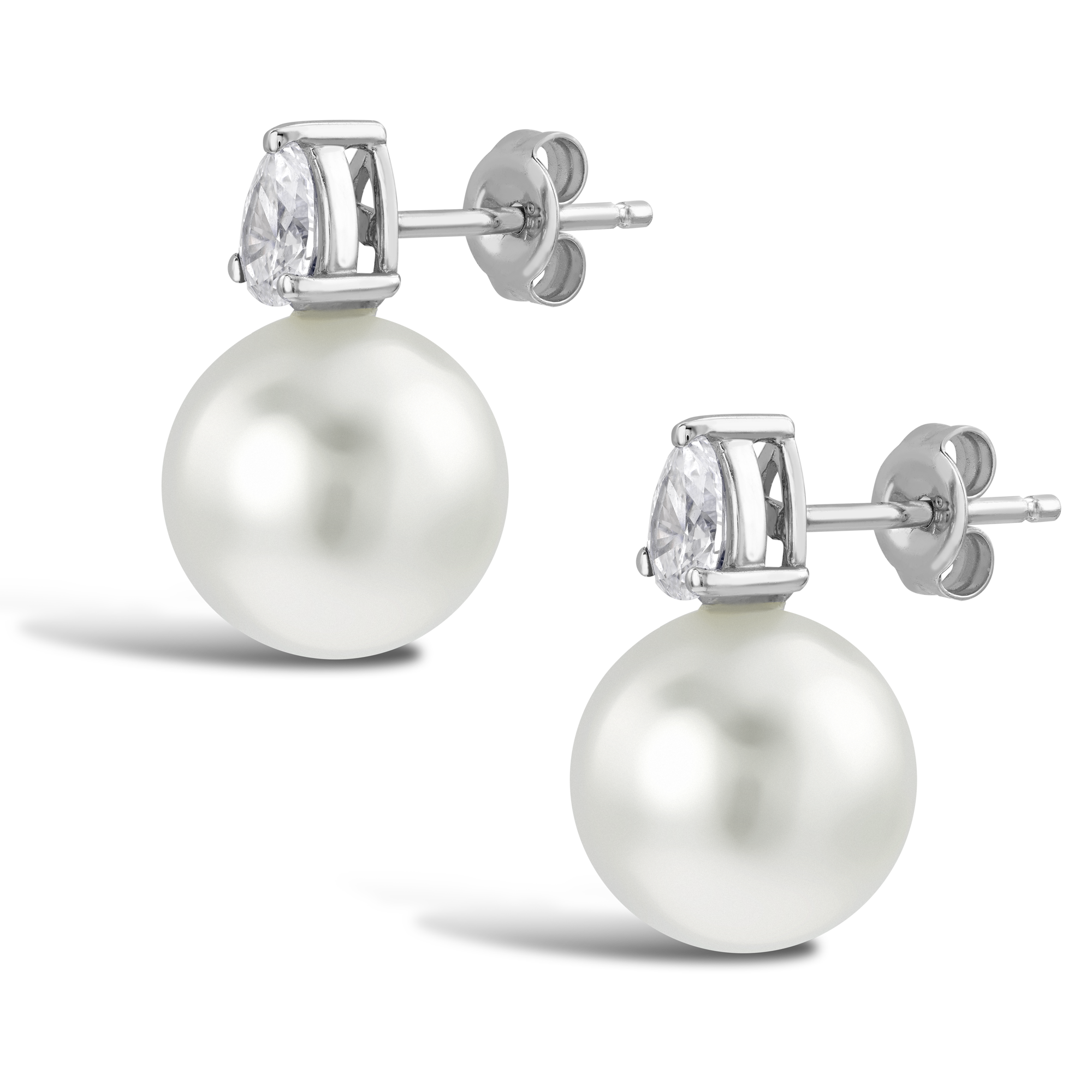 South Sea Pearl and Diamond Earrings 11mm - 12mm_2