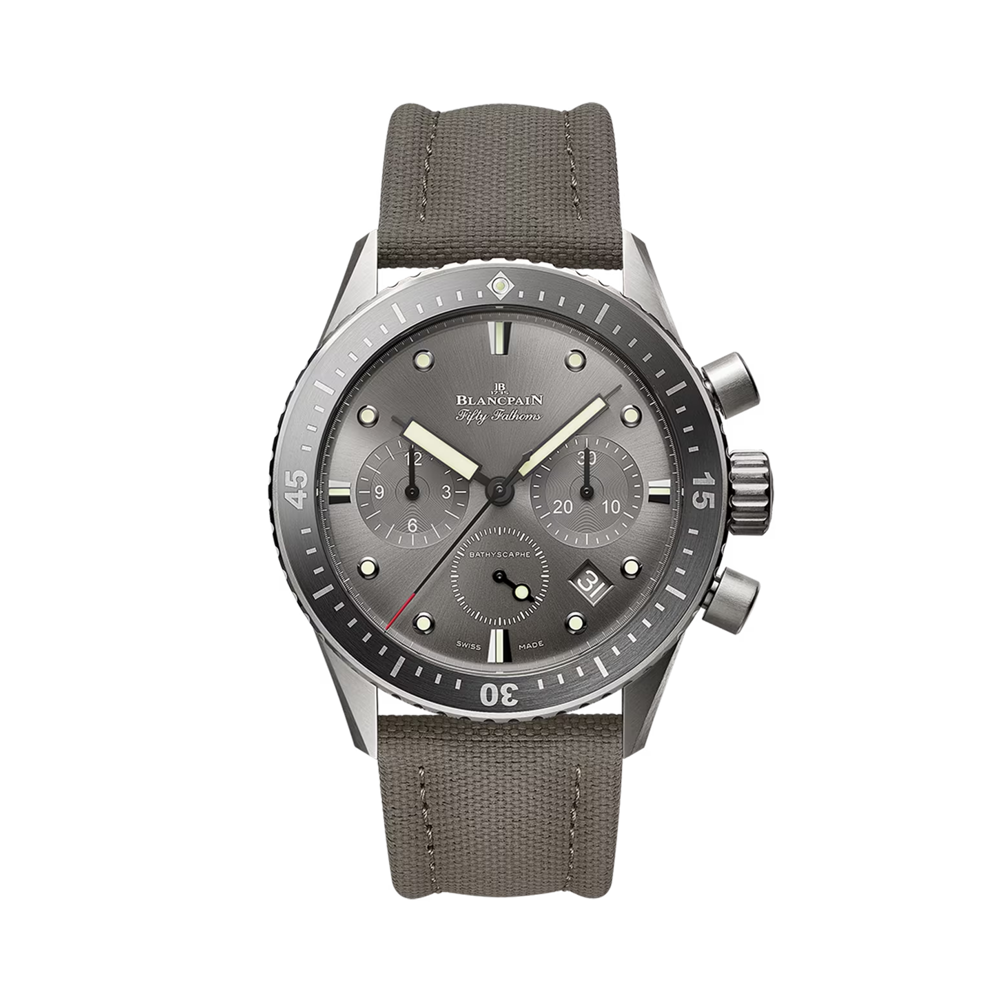 Blancpain Fifty Fathoms 43mm, Grey Dial, Baton Numerals_1