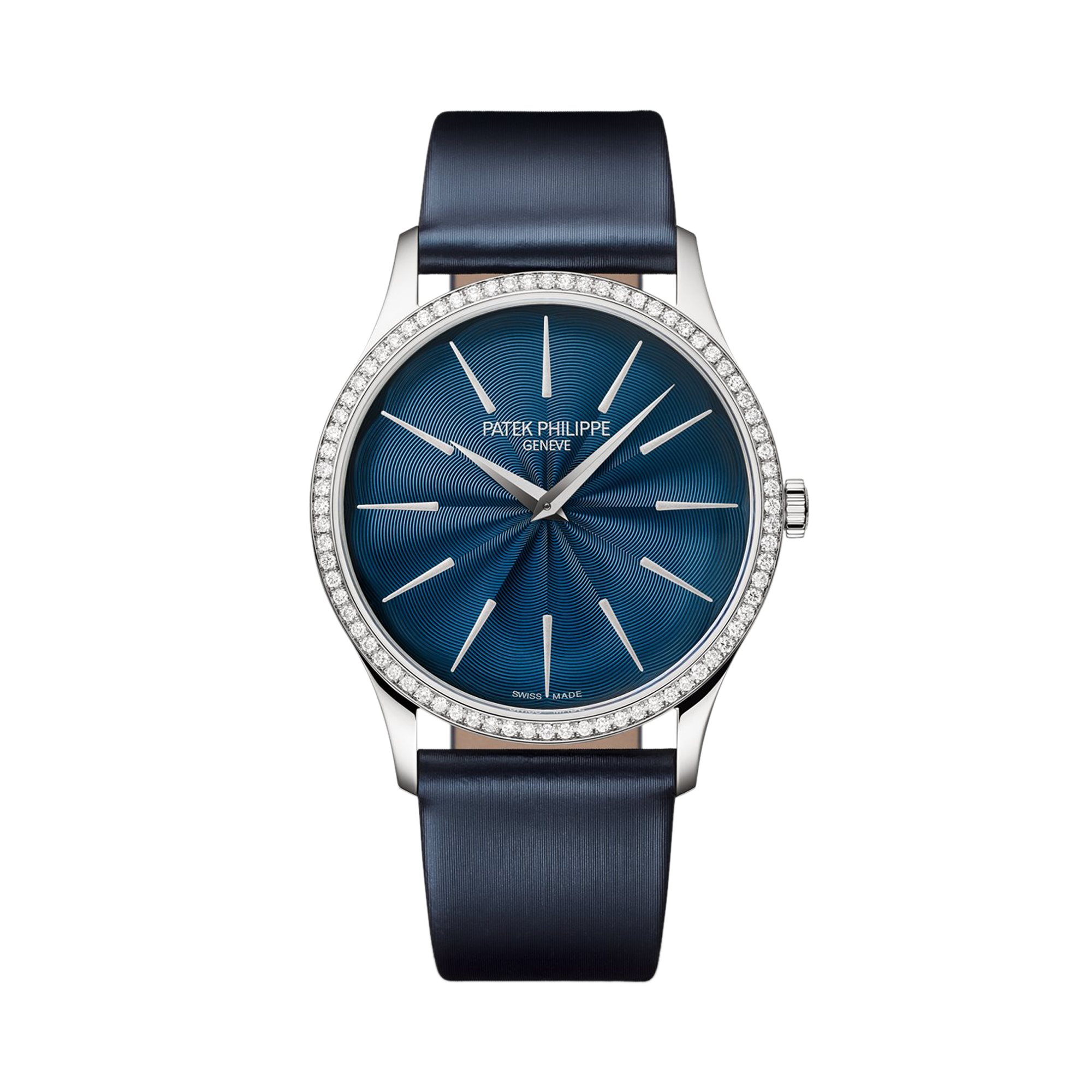 Patek Philippe Calatrava 35mm, Blue Dial, Baton Markers_1