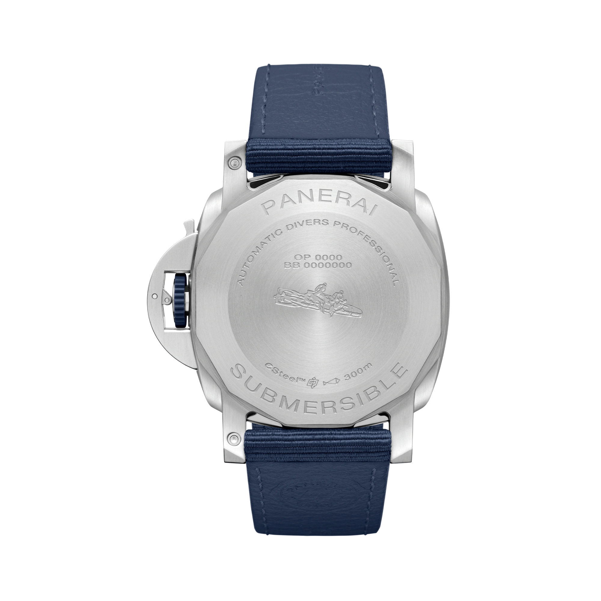 Panerai Submersible QuarantaQuattro ESteel™ Blu Profondo 44mm, Blue Dial, Baton Numerals_2