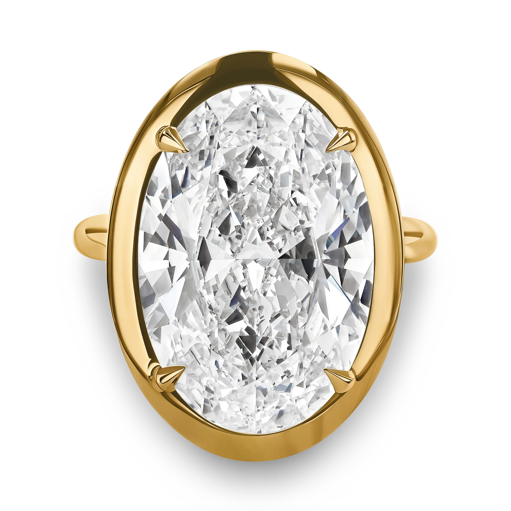 Masterpiece Skimming Stone 10.32ct Diamond Ring Oval Cut, Claw Set_2