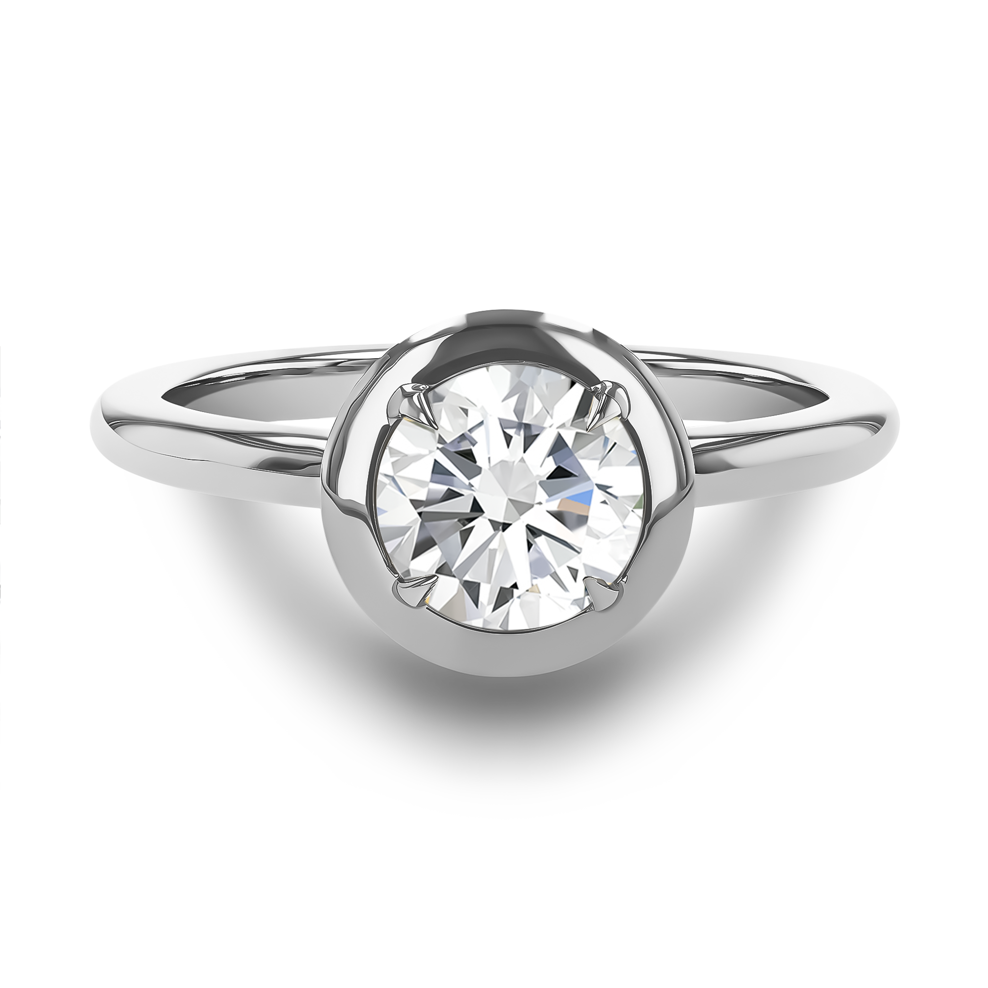 Skimming Stone 0.90ct Diamond Solitaire Ring Brilliant cut, Claw set_2