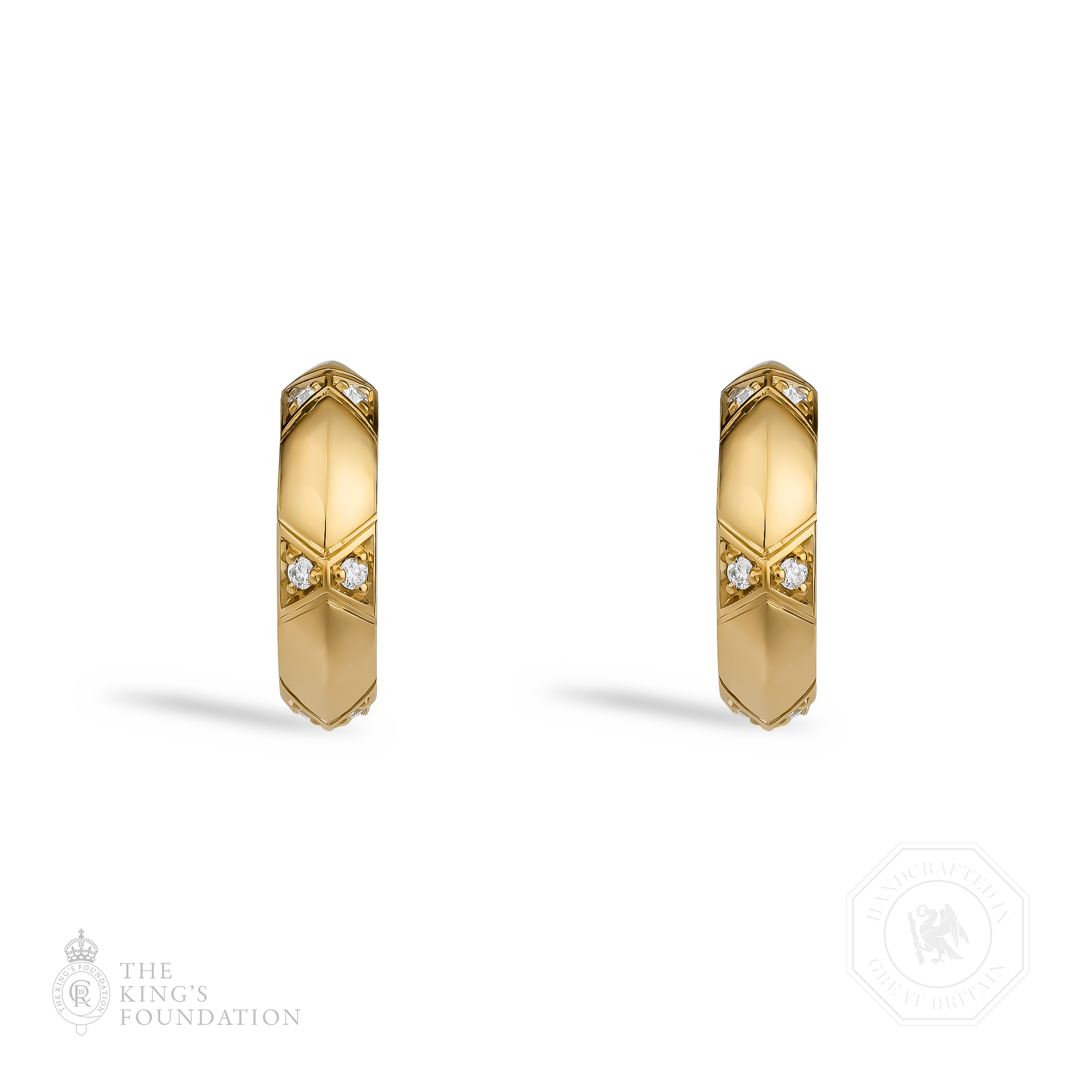 Origins Small Diamond Set Earrings Brilliant Cut, Grain Set_1