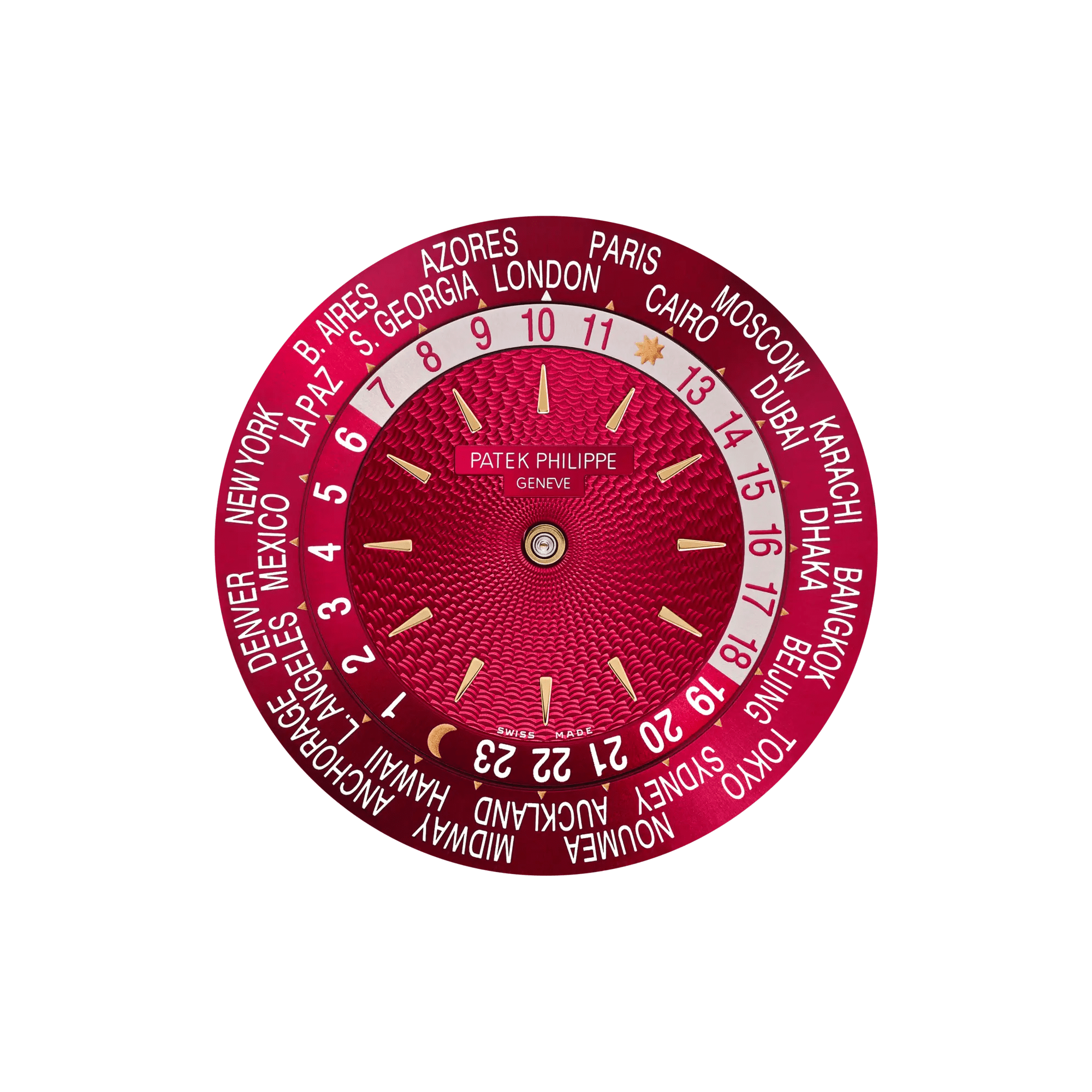 Patek Philippe Complications 36mm, Red Dial, Arabic/Baton Numerals_5