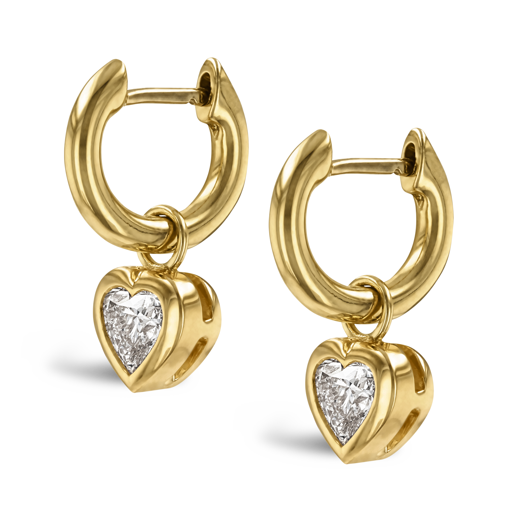 Sundance Diamond Drop Hoop Earrings Heart Shape, Rubover Set_3