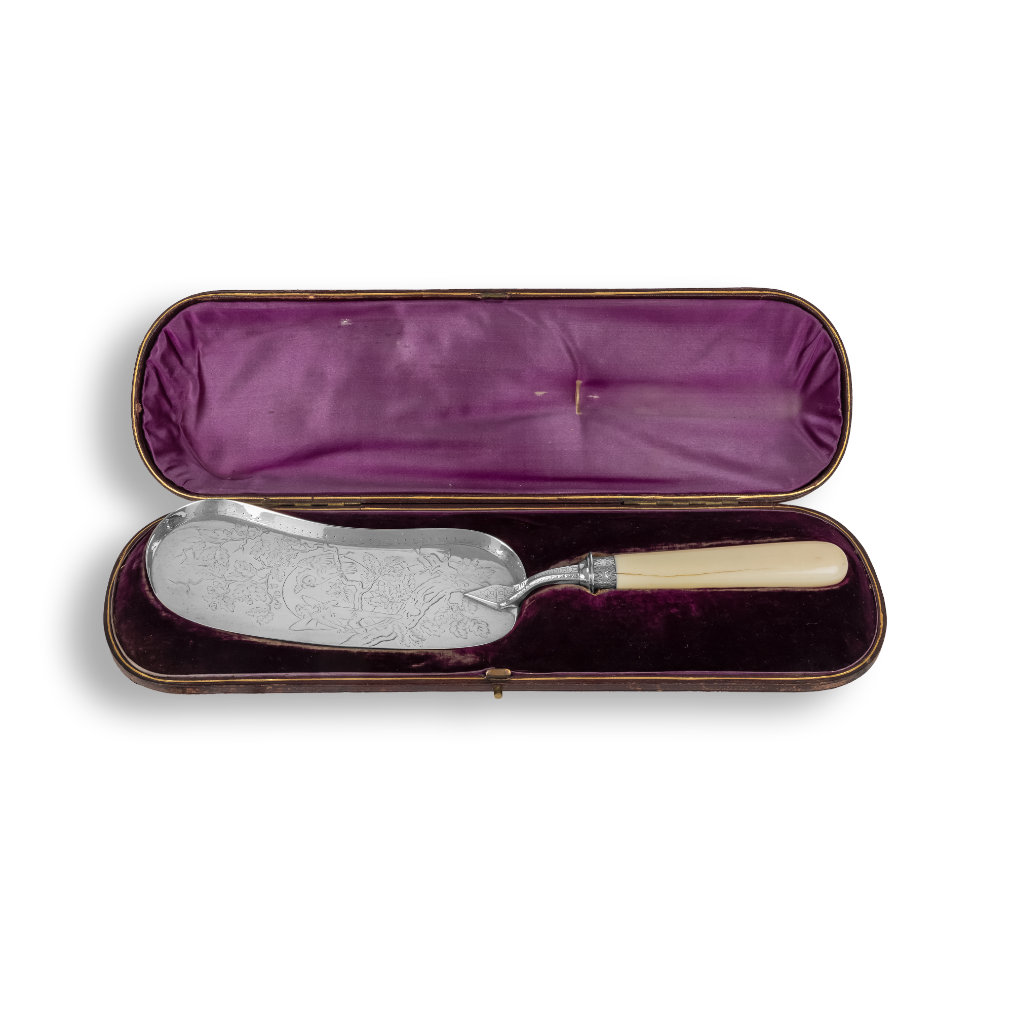 Silver and Ivory Crumb Scoop Hallmarked Birmingham_2