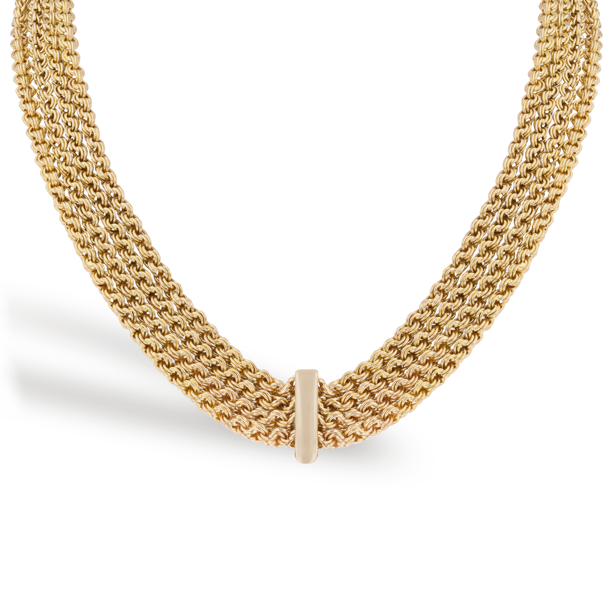 Edwardian Four Row Fancy Belcher Link Collar _2