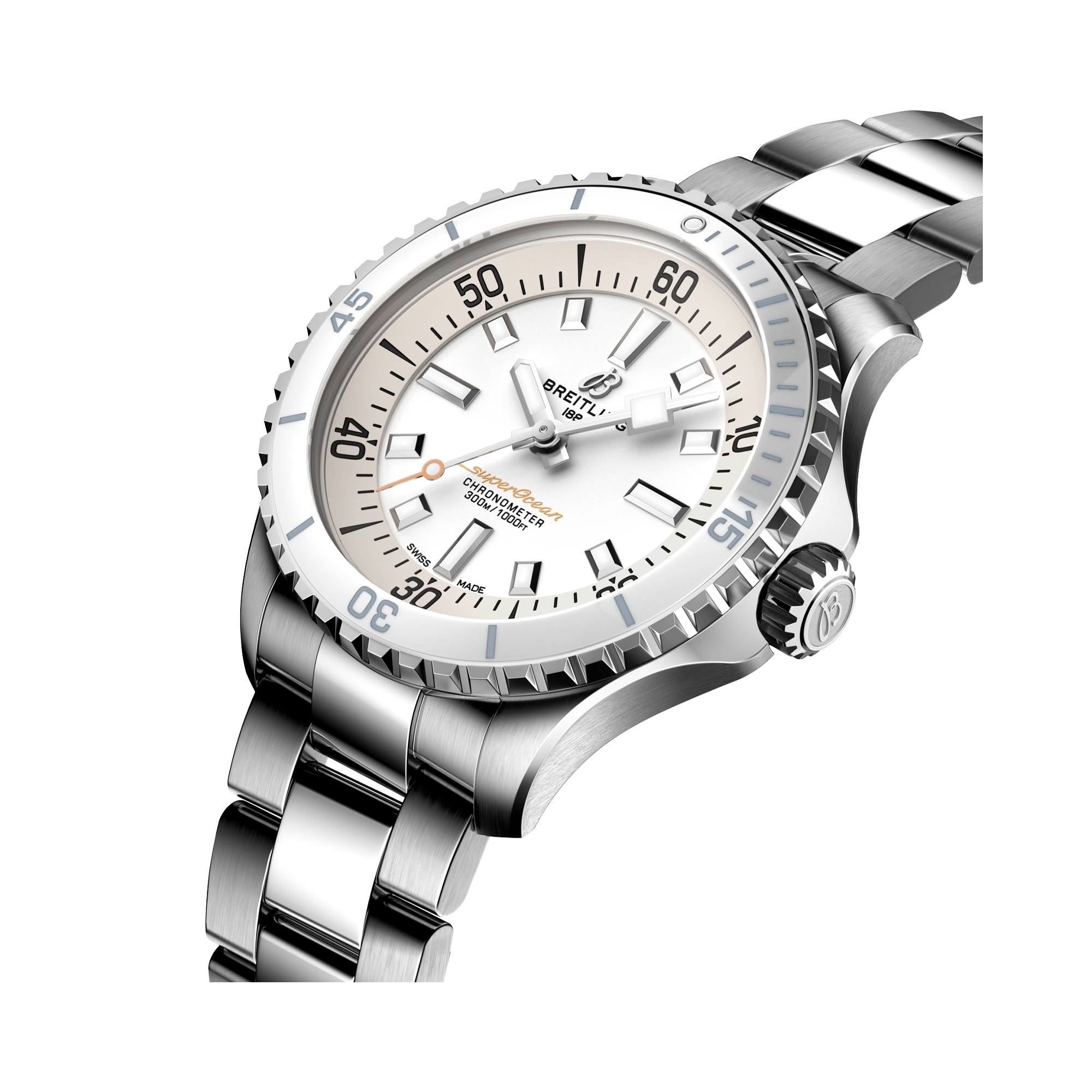 Breitling Superocean Automatic 36 36mm, White Dial, Arabic/Baton Numerals_3