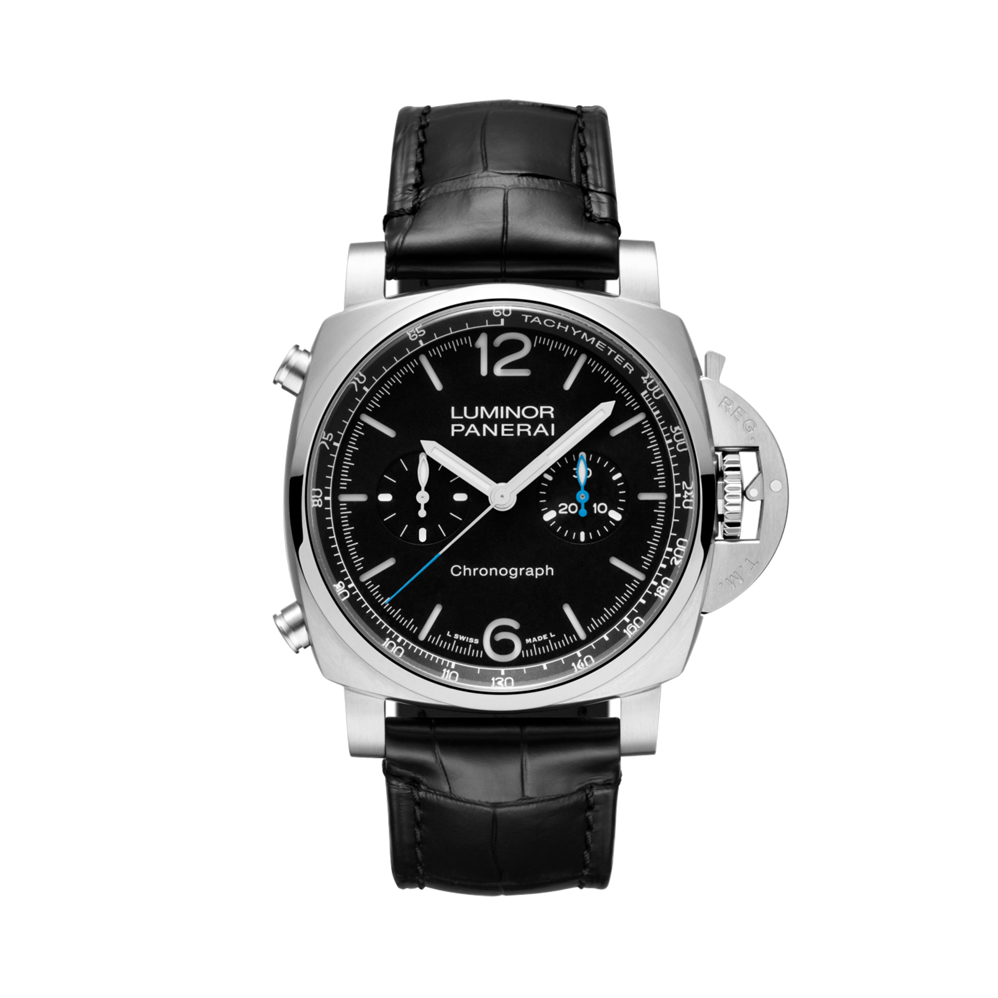 Panerai Luminor Chronograph - 44mm 44mm, Black Dial, Arabic/Baton Numerals_1