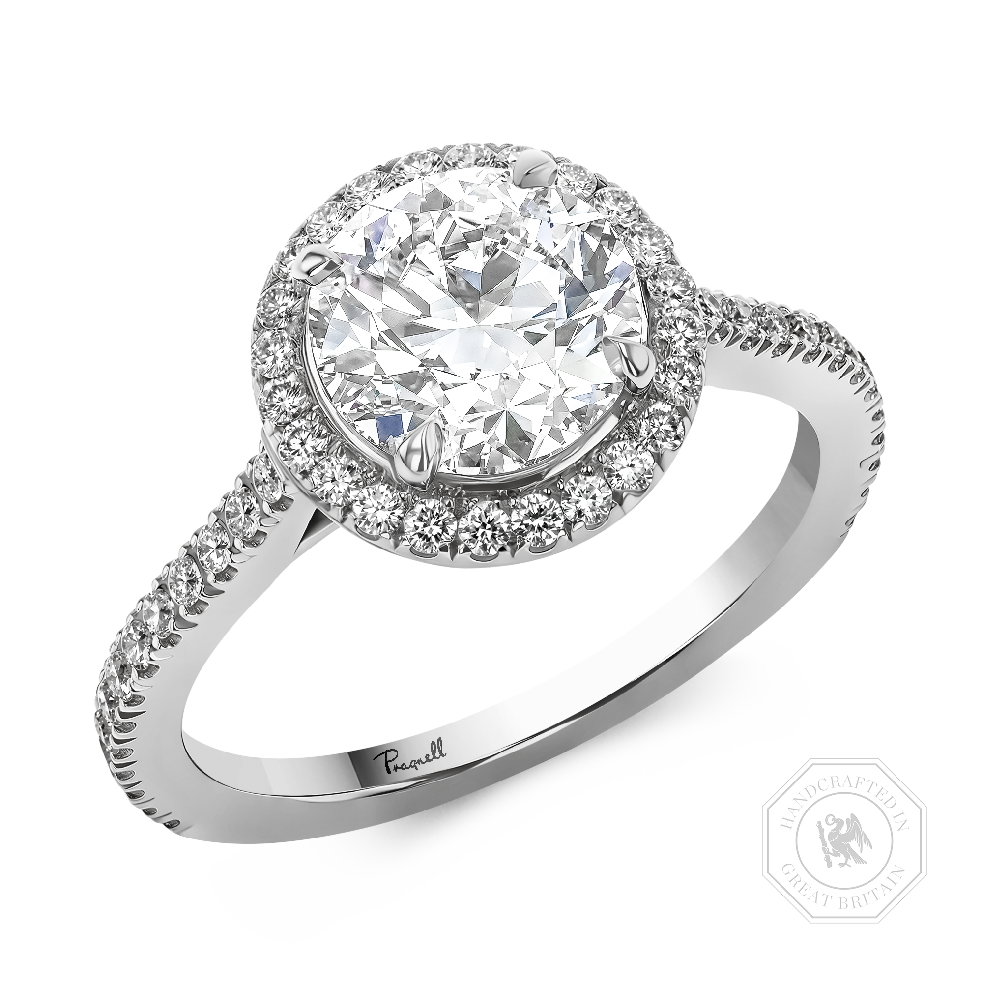 Celestial Brilliant Cut 2.08ct Type IIA Diamond Cluster Ring Brilliant cut, Claw set_1