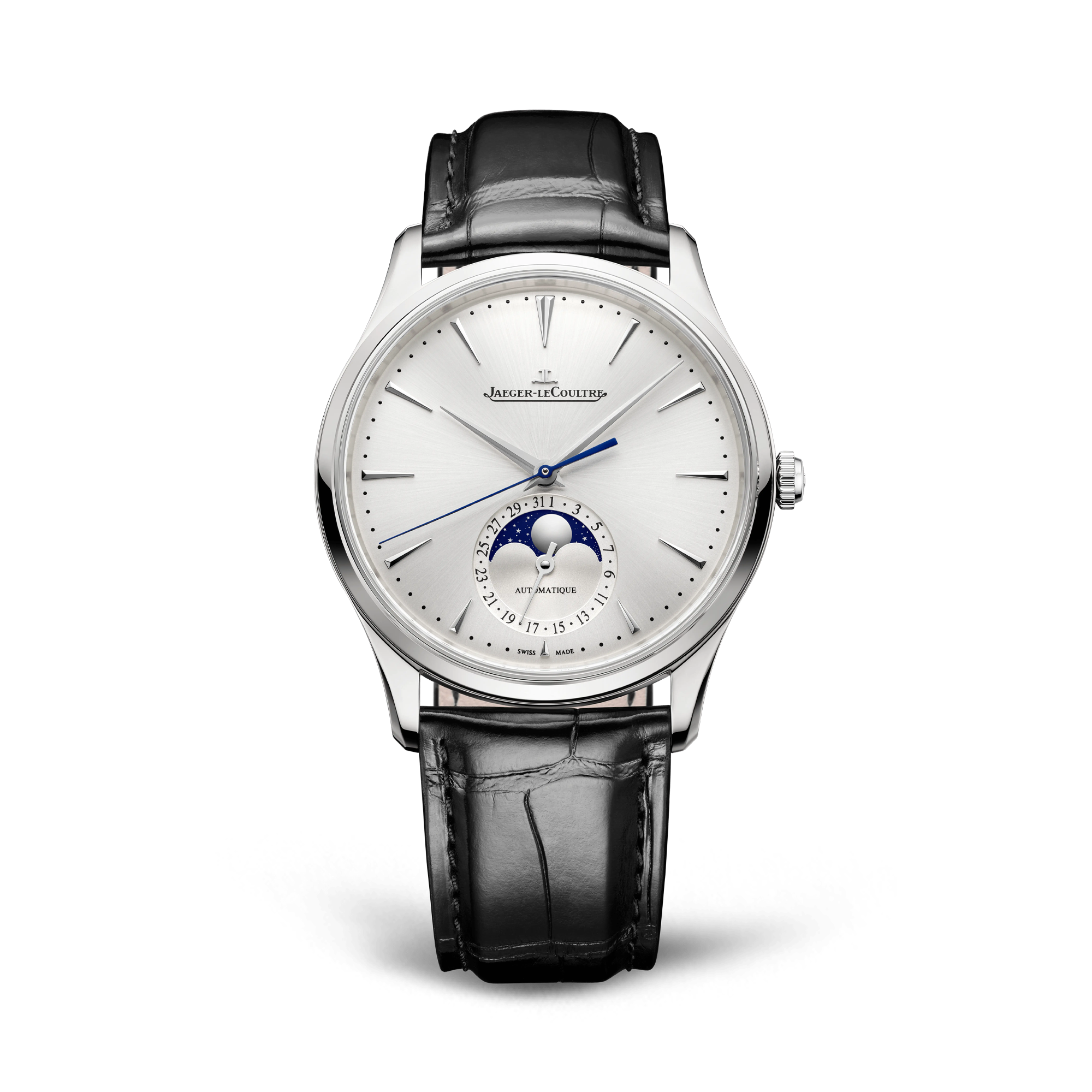 Jaeger-LeCoultre Master Ultra Thin Moon 39 39mm, Silver Dial, Baton Numerals_1